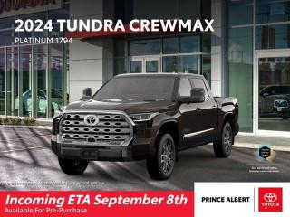 New 2024 Toyota Tundra PLATINUM 1794 for sale in Prince Albert, SK