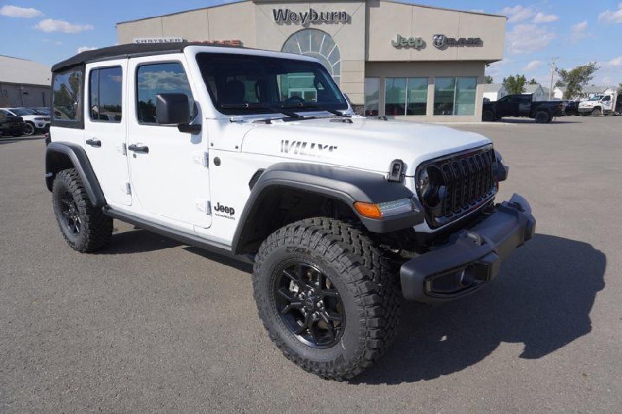 New 2024 Jeep Wrangler Sport Willys | Heated Seats/Wheel | Alpine Audio | Remote Start | Blind Spot Monitors for sale in Weyburn, SK