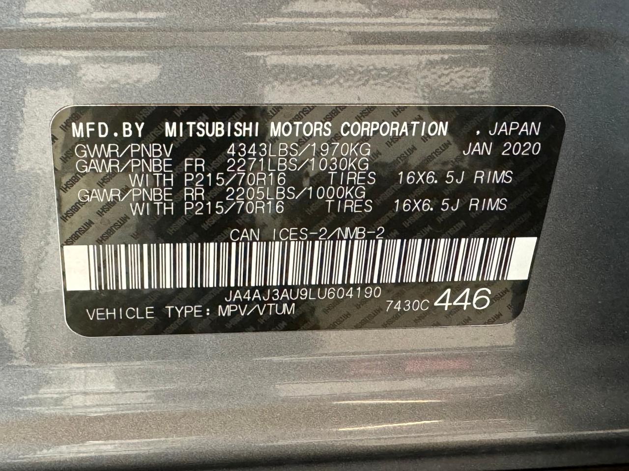 2020 Mitsubishi RVR ES AWC+New Tires+ApplePlay+Camera+CLEAN CARFAX - Photo #44