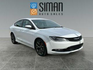 <p><span style=color:#2980b9><strong>PLEASE CONTACT JENN RICE @ 306-539-0999 FOR MORE INFO!</strong></span></p>

<p>This 2016 CHRYSLER 200S AWD - was locally owned - It has been well maintained. It has no major accidents or claims on the CARFAX. Presale inspection complete. Fresh full synthetic oil service, new air filters, new tires, new battery, new rear brakes and sway bar links. </p>

<p>With handsome looks and an upscale interior, the 2016 Chrysler 200 sedan has what it takes to fight for a spot in your driveway.</p>

<p>Coming off a full redesign last year, the 2016 Chrysler 200 is definitely the brand's best midsize sedan yet. Gone is the previous car's fuddy-duddy persona, and in its place is a smooth, elegant look that allows the car to stand out in the midsize sedan segment without going over the top with trendy details.</p>

<p>Inside, high-class materials form a design that is artful and elegant, with a "floating" center console upon which are perched the rotary knob shifter and climate controls. The 200's cabin is not just easy on the eyes, it's also easy to use -- Chrysler's big 8.4-inch Uconnect touchscreen system is one of our favorites.</p>

<p>This 2016 CHRYSLER 200S AWD has the upgraded 3.6-liter V6 engine that makes 295 hp and 262 lb-ft of torque. Both engines come with a nine-speed automatic transmission (with steering-wheel-mounted paddle shifters on the 200S). In addition, the V6 also features a Sport mode that sharpens up engine and transmission responses and provides slightly heavier steering effort. On models with all-wheel drive, Sport mode biases power output to the rear by sending 60 percent of the engine's torque to the rear axle.</p>

<p>The 2016 Chrysler 200 comes standard with antilock brakes, traction and stability control, front side airbags, side curtain airbags, and driver and front-passenger knee airbags. A rearview camera is standard on all but the entry-level LX model. If you're the sort of driver who likes to explore back roads, you'll likely prefer the 200S model and its sport-tuned suspension. The setup gives the car a buttoned-down feel around tight turns and makes it one of the better-handling midsize cars in this price range.</p>

<p>No question, the 2016 Chrysler 200's thoroughly modern cabin design is one of the model's highlights. It's shown off to best effect in S and C models equipped with the optional 8.4-inch infotainment interface. This large touchscreen is intuitive, fills out the dash nicely and complements the automatic transmission's rotary-style shifter.</p>

<p>Standard equipment on the 2016 Chrysler 200 include a 17-inch steel wheels, keyless ignition and entry, air-conditioning, cruise control, automatic headlights, a tilt-and-telescoping steering wheel, manually height-adjustable front seats, a 60/40-split folding rear seat and a four-speaker sound system with a USB interface and an auxiliary audio jack. A Uconnect option package provides Bluetooth phone and audio connectivity and a 5-inch touchscreen display for the audio system.</p>

<p>The S is the sporty flavor of 200, and it comes standard with all of the Limited's equipment plus a sport-tuned suspension, 18-inch wheels, foglights, heated mirrors, acoustic windshield and front-door glass (for a quieter cabin), a leather-wrapped steering wheel with paddle shifters, satellite radio, cloth/leather sport front seats, an eight-way power driver seat (with four-way power lumbar) and upgraded interior trim.</p>

<p><span style=color:#2980b9><strong>Siman Auto Sales is large enough to make a difference but small enough to care. We are family owned and operated, and have been proudly serving Saskatchewan car buyers since 1998. We offer on site financing, consignment, automotive repair and over 90 preowned vehicles to choose from.</strong></span></p>