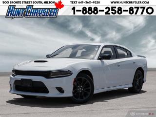 WOW WOW WOW!!! WHAT A DEAL!!! 2022 DODGE CHARGER GT ALL WHEEL DRIVE!!! Equipped with a 3.6L Pentastar Engine, Automatic Transmission, Premium Leather Bucket Seating for Five, 20in Blackout Alloys, 8.4in Touchscreen with Rear Camera, CarPlay, Android, Alpine Sound, Blind Spot Detection, Forward Collision, Lane Departure, Rear Parking Sensors, Prox Entry, Push Button Start, Heated Front/Rear Seats, Heated Steering, Vented Seating, Memory Seating, Bluetooth, Dual Climate and so much more!! Are you on the Hunt for the perfect car in Ontario? Look no further than our car dealership! Our NON-COMMISSION sales team members are dedicated to providing you with the best service in town. Whether youre looking for a sleek pickup truck or a spacious family vehicle, our team has got you covered. Visit us today and take a test drive - we promise you wont be disappointed! Call 905-876-2580 or Email us at sales@huntchrysler.com