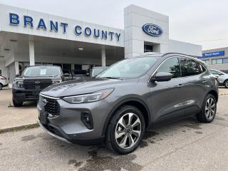 <p class=MsoNoSpacing><br />KEY FEATURES: 2024 Ford Escape Platinum, all-wheel drive, 2.5L hybrid, Leather seats, Gray, 13 in touch screen, Wireless charging, Bliss with rear cross-traffic alert, fordPass, sync4, Trailer tow, Heads up display, <span style=mso-spacerun: yes;> </span><span style=mso-spacerun: yes;> </span>Lane keep system, navigation, pre-collision assist, remote keyless entry, remote vehicle start, reverse camera, reverse sensors, heated seats, power liftgate with foot activation, Auto headlamps, fog lamps and more.</p><p class=MsoNoSpacing><br />Please Call 519-756-6191, Email sales@brantcountyford.ca for more information and availability on this vehicle.<span style=mso-spacerun: yes;>  </span>Brant County Ford is a family owned dealership and has been a proud member of the Brantford community for over 40 years!</p><p class=MsoNoSpacing> </p><p class=MsoNoSpacing style=tab-stops: right 6.5in;><br />** PURCHASE PRICE ONLY (Includes) Fords Delivery Allowance</p><p class=MsoNoSpacing><br />** See dealer for details.</p><p class=MsoNoSpacing>*Please note all prices are plus HST and Licensing.</p><p class=MsoNoSpacing>* Prices in Ontario, Alberta and British Columbia include OMVIC/AMVIC fee (where applicable), accessories, other dealer installed options, administration and other retailer charges.</p><p class=MsoNoSpacing>*The sale price assumes all applicable rebates and incentives (Delivery Allowance/Non-Stackable Cash/3-Payment rebate/SUV Bonus/Winter Bonus, Safety etc</p><p class=MsoNoSpacing style=tab-stops: right 6.5in;>All prices are in Canadian dollars (unless otherwise indicated). Retailers are free to set individual prices.<span style=mso-tab-count: 1;>                </span></p>