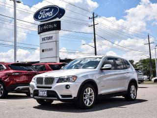 Experience luxury, performance, and versatility with the 2012 BMW X3 xDrive28i. This stylish SUV boasts BMWs signature design with a bold kidney grille, sleek lines, and striking xenon headlights, all riding on 18-inch alloy wheels for a dynamic presence.

Inside, youll find a meticulously crafted interior with premium materials and fine details. The spacious cabin offers ample legroom, and the panoramic sunroof enhances the sense of openness. The 3.0-liter inline-six engine delivers 240 horsepower, paired with an 8-speed automatic transmission for a smooth, responsive drive. BMWs xDrive all-wheel-drive system ensures optimal traction and stability in all conditions.

Stay connected with the iDrive infotainment system, featuring a crisp display, intuitive controls, and navigation. Safety features like dynamic stability control, traction control, and multiple airbags provide peace of mind.

The 2012 BMW X3 xDrive28i is a statement of style and luxury, perfect for daily commutes or weekend adventures, delivering an exceptional driving experience that exceeds expectations.
<br><br>Special Sale price listed is available to finance purchases only on approved credit. Price of vehicle may differ with other forms of payment.<br><br> ***3 month comprehensive warranty included on vehicles under ten years old and with less than 160,000KM<br><br>We use no hassle no haggle live market pricing!  Save money and time. <br>All prices shown include all fees. Reconditioning and Full Detailing. Taxes and Licensing extra. <br><br>All Pre-Owned vehicles come standard with one key. If we received additional keys from the previous owner they will be with the vehicle upon delivery at no cost. Additional keys may be purchased at customers requested and expense. <br><br>Book your appointment today!<br>