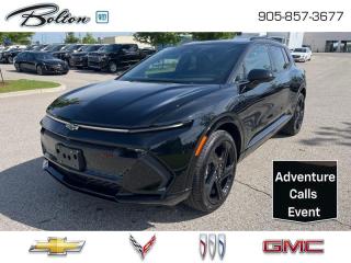 <b>Cooled Seats,  Adaptive Cruise Control,  Power Liftgate,  Blind Spot Detection,  Climate Control!</b><br> <br> <br> <br>  Thanks for looking. <br> <br><br> <br> This black SUV  has an automatic transmission.<br> <br> Our Equinox EVs trim level is RS. Standard features include adaptive cruise control, a power liftgate for rear cargo access, blind spot detection and dual-zone climate control, front ventilated and heated seats with lumbar support, remote engine start, remote start, and a 17.7inch infotainment touchscreen with Google Automotive services. Safety on the road is assured with automatic emergency braking, forward collision alert, lane keep assist with lane departure warning, front and rear park assist, and front pedestrian braking. This vehicle has been upgraded with the following features: Cooled Seats,  Adaptive Cruise Control,  Power Liftgate,  Blind Spot Detection,  Climate Control,   Android Auto,  Remote Start. <br><br> <br>To apply right now for financing use this link : <a href=http://www.boltongm.ca/?https://CreditOnline.dealertrack.ca/Web/Default.aspx?Token=44d8010f-7908-4762-ad47-0d0b7de44fa8&Lang=en target=_blank>http://www.boltongm.ca/?https://CreditOnline.dealertrack.ca/Web/Default.aspx?Token=44d8010f-7908-4762-ad47-0d0b7de44fa8&Lang=en</a><br><br> <br/>    5.99% financing for 84 months. <br> Buy this vehicle now for the lowest bi-weekly payment of <b>$360.43</b> with $5948 down for 84 months @ 5.99% APR O.A.C. ( Plus applicable taxes -  Plus applicable fees   ).  Incentives expire 2024-07-02.  See dealer for details. <br> <br>At Bolton Motor Products, we offer new Chevrolet, Cadillac, Buick, GMC cars and trucks in Bolton, along with used cars, trucks and SUVs by top manufacturers. Our sales staff will help you find that new or used car you have been searching for in the Bolton, Brampton, Nobleton, Kleinburg, Vaughan, & Maple area. o~o