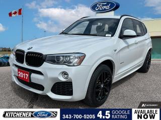 Used 2017 BMW X3 xDrive28i PANORAMIC MOONROOF | LEATHER | HEATED SEATS AND WHEEL for sale in Kitchener, ON