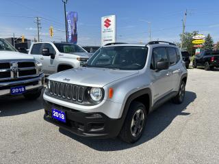 The 2018 Jeep Renegade Sport 4x4 is a top-of-the-line vehicle that offers both style and functionality. Its sleek design and rugged exterior make it stand out on the road, while its 4x4 capabilities allow for any adventure to be conquered. With a backup camera, Bluetooth connectivity, and alloy wheels, this Jeep is equipped with all the modern features you need for a comfortable and convenient ride. The spacious interior provides plenty of room for passengers and cargo, making it perfect for road trips and everyday errands. Dont miss out on the opportunity to own this exceptional vehicle and experience the ultimate driving experience. Upgrade your lifestyle with the 2018 Jeep Renegade Sport 4x4 and make every journey a thrilling one.

G. D. Coates - The Original Used Car Superstore!
 
  Our Financing: We have financing for everyone regardless of your history. We have been helping people rebuild their credit since 1973 and can get you approvals other dealers cant. Our credit specialists will work closely with you to get you the approval and vehicle that is right for you. Come see for yourself why were known as The Home of The Credit Rebuilders!
 
  Our Warranty: G. D. Coates Used Car Superstore offers fully insured warranty plans catered to each customers individual needs. Terms are available from 3 months to 7 years and because our customers come from all over, the coverage is valid anywhere in North America.
 
  Parts & Service: We have a large eleven bay service department that services most makes and models. Our service department also includes a cleanup department for complete detailing and free shuttle service. We service what we sell! We sell and install all makes of new and used tires. Summer, winter, performance, all-season, all-terrain and more! Dress up your new car, truck, minivan or SUV before you take delivery! We carry accessories for all makes and models from hundreds of suppliers. Trailer hitches, tonneau covers, step bars, bug guards, vent visors, chrome trim, LED light kits, performance chips, leveling kits, and more! We also carry aftermarket aluminum rims for most makes and models.
 
  Our Story: Family owned and operated since 1973, we have earned a reputation for the best selection, the best reconditioned vehicles, the best financing options and the best customer service! We are a full service dealership with a massive inventory of used cars, trucks, minivans and SUVs. Chrysler, Dodge, Jeep, Ford, Lincoln, Chevrolet, GMC, Buick, Pontiac, Saturn, Cadillac, Honda, Toyota, Kia, Hyundai, Subaru, Suzuki, Volkswagen - Weve Got Em! Come see for yourself why G. D. Coates Used Car Superstore was voted Barries Best Used Car Dealership!