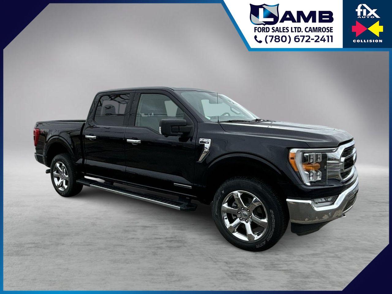 THE PRICE YOU SEE, PLUS GST. GUARANTEED!  APPLE CARPLAY/ANDROID AUTO COMPATIBLE! 3.5 LITER V6 POWERBOOST, XLT TRIM W/XTR PKG, HEATES FRONT SEATS, MAX TOW PKG, TWIN PANEL MOONROOF, SYNC 4.     The 2021 Ford F-150 XLT with the 3.5-liter PowerBoost engine is a powerhouse of a truck. The XLT trim level is a mid-range trim that offers a great balance of features and value. Under the hood, the 3.5-liter PowerBoost engine is a hybrid marvel, combining the proven 3.5-liter EcoBoost V6 with an electric motor and battery pack to produce a combined 470 horsepower and 530 lb.-ft. of torque. This setup enables the F-150 to achieve impressive fuel economy, with an EPA-estimated 24 mpg combined, while still delivering blistering acceleration and towing capacity.  Inside, the XLT trim comes equipped with premium cloth seats, a SYNC 4 infotainment system with an 12-inch touchscreen, Apple CarPlay and Android Auto compatibility, and a variety of advanced safety features like pre-collision assist with automatic emergency braking and blind spot monitoring. Other notable features include LED headlamps, a locking tailgate, and a bedliner to protect the trucks cargo area.Do you want to know more about this vehicle, CALL, CLICK OR COME ON IN!*AMVIC Licensed Dealer; CarFax and Full Mechanical Inspection Included.