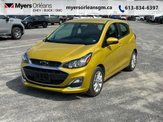 <b>Low Mileage, Aluminum Wheels,  Cruise Control,  Apple CarPlay,  Android Auto,  Remote Keyless Entry!</b><br> <br>    Forget what you thought you knew about small cars. The Chevy Spark has changed the game! This  2022 Chevrolet Spark is fresh on our lot in Orleans. <br> <br>Big things come in small packages, this 2022 Spark provides all of the big and bold style you need for your fast paced life. With amazing acceleration, and all the tech you expect from a modern compact, this 2022 Spark is as fun as it is functional. The interior is surprisingly spacious and offers plenty of cargo room plus it comes loaded with some technology to make your drive even better. This low mileage  hatchback has just 3,141 kms. Its  yellow in colour  . It has an automatic transmission and is powered by a  98HP 1.4L 4 Cylinder Engine. <br> <br> Our Sparks trim level is LT. This amazing compact car comes with stylish aluminum wheels, a 7 inch colour touchscreen display featuring Android Auto and Apple CarPlay capability plus it also comes with Chevrolet MyLink and SiriusXM radio, a built in rear vision camera and bluetooth streaming audio. Additional features on this upgraded trim include cruise and audio controls on the steering wheel, remote keyless entry, a 60/40 split rear seat, air conditioning and it also comes with LED signature lighting and OnStar via Chevrolet Connected Access. This vehicle has been upgraded with the following features: Aluminum Wheels,  Cruise Control,  Apple Carplay,  Android Auto,  Remote Keyless Entry,  Rear View Camera,  Streaming Audio. <br> <br>To apply right now for financing use this link : <a href=https://www.myersorleansgm.ca/FinancePreQualForm target=_blank>https://www.myersorleansgm.ca/FinancePreQualForm</a><br><br> <br/><br> Buy this vehicle now for the lowest bi-weekly payment of <b>$148.47</b> with $0 down for 96 months @ 9.99% APR O.A.C. ( Plus applicable taxes -  Plus applicable fees   ).  See dealer for details. <br> <br>*MYERS LIFETIME ENGINE AND TRANSMISSION COVERAGE CERTIFICATE NOT AVAILABLE ON VEHICLES WITH KMS EXCEEDING 140,000KM, VEHICLES 8 YEARS & OLDER, OR HIGHLINE BRAND VEHICLE(eg. BMW, INFINITI. CADILLAC, LEXUS...)<br> Come by and check out our fleet of 40+ used cars and trucks and 190+ new cars and trucks for sale in Orleans.  o~o