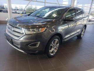 Recent Arrival!********All prices on our website reflect a 1000$ finance credit**********The 2015 Ford Edge Titanium is a standout in the midsize SUV segment, offering a combination of sophisticated design, advanced technology, and a comfortable, spacious interior. Heres a detailed overview of what makes the 2015 Edge Titanium an excellent choice:The 2015 Ford Edge Titanium features a bold and contemporary design that exudes confidence. The exterior is characterized by sharp lines, a distinctive front grille, and sleek LED headlights. The Titanium trim level adds an upscale touch with chrome accents, 19-inch alloy wheels, and a hands-free power liftgate. The overall design is both stylish and functional, making it suitable for urban environments and highway cruising.Under the hood, the 2015 Edge Titanium offers a choice of two robust engines. The standard engine is a 2.0-liter turbocharged EcoBoost 4-cylinder, delivering 245 horsepower and 275 lb-ft of torque, paired with a 6-speed automatic transmission. For those seeking more power, there is an optional 3.5-liter V6 engine producing 280 horsepower and 250 lb-ft of torque. Both engine options provide smooth and responsive acceleration.The Edge Titanium also boasts a refined suspension system that delivers a comfortable ride and confident handling. The available all-wheel-drive (AWD) system enhances traction and stability, making it well-suited for various driving conditions, from city streets to off-road adventures.**MARKET VALUE PRICING**, AWD, 12 Speakers, Air Conditioning, AM/FM radio: SiriusXM, Auto-dimming Rear-View mirror, Block heater, Brake assist, CD player, Compass, Delay-off headlights, Electronic Stability Control, Exterior Parking Camera Rear, Four wheel independent suspension, Front Bucket Seats, Front dual zone A/C, Front Heated Leather-Trimmed Sport Seats, Fully automatic headlights, Garage door transmitter, Heated door mirrors, Heated front seats, Leather Shift Knob, Memory seat, Outside temperature display, Panic alarm, Power door mirrors, Power driver seat, Power Liftgate, Power passenger seat, Power steering, Power windows, Premium audio system: Sony, Radio: AM/FM/SiriusXM Satellite w/CD & Sony Audio, Rear Parking Sensors, Rear window wiper, Remote keyless entry, Security system, Speed control, Speed-Sensitive Wipers, Split folding rear seat, Steering wheel mounted audio controls, SYNC w/MyFord Touch, Telescoping steering wheel, Tilt steering wheel, Traction control, Trip computer, Turn signal indicator mirrors, Wheels: 19 Premium Painted Luster Nickel Aluminum.2015 Ford Edge Titanium Gray 4D Sport Utility AWD 3.5L V6 Ti-VCT 6-Speed Automatic with Select-ShiftAs the only Acura dealer in the province - and on PEI - we make sure to bring you the very best selection of used vehicles possible. From the sleek and stylish ILX, RLX, and TLX, to sporty SUVs like the MDX and RDX, or any other make weve got you covered.Awards:* IIHS Canada Top Safety PickSteele Auto Group is the most diversified group of automobile dealerships in Atlantic Canada, with 51 dealerships selling 28 brands and an employee base of well over 2300.Reviews:* Owners say they appreciate the easy-to-use technology and enjoy a comfortable drive in most conditions. Expect a pleasing punch from the 2.7L engine, which sportier drivers seem to enjoy. The updated infotainment system is easy to learn, even for first-time touchscreen users. Source: autoTRADER.ca