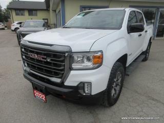 Used 2022 GMC Canyon LIKE NEW AT4-VERSION 5 PASSENGER 3.6L - V6.. 4X4.. CREW-CAB.. SHORTY.. NAVIGATION.. LEATHER.. HEATED SEATS & WHEEL.. BACK-UP CAMERA.. for sale in Bradford, ON