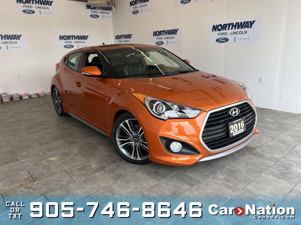 Used 2016 Hyundai Veloster TURBO 6 SPEED M/T LEATHER PANO ROOF NAV for Sale in Brantford, Ontario