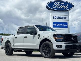 <b>STX Appearance Package, 20 Aluminum Wheels, Spray-In Bed Liner!</b><br> <br> <br> <br>  A true class leader in towing and hauling capabilities, this 2024 Ford F-150 isnt your usual work truck, but the best in the business. <br> <br>Just as you mould, strengthen and adapt to fit your lifestyle, the truck you own should do the same. The Ford F-150 puts productivity, practicality and reliability at the forefront, with a host of convenience and tech features as well as rock-solid build quality, ensuring that all of your day-to-day activities are a breeze. Theres one for the working warrior, the long hauler and the fanatic. No matter who you are and what you do with your truck, F-150 doesnt miss.<br> <br> This avalanche grey Crew Cab 4X4 pickup   has a 10 speed automatic transmission and is powered by a  325HP 2.7L V6 Cylinder Engine.<br> <br> Our F-150s trim level is STX. This STX trim steps things up with upgraded aluminum wheels, along with great standard features such as class IV tow equipment with trailer sway control, remote keyless entry, cargo box lighting, and a 12-inch infotainment screen powered by SYNC 4 featuring voice-activated navigation, SiriusXM satellite radio, Apple CarPlay, Android Auto and FordPass Connect 5G internet hotspot. Safety features also include blind spot detection, lane keep assist with lane departure warning, front and rear collision mitigation and automatic emergency braking. This vehicle has been upgraded with the following features: Stx Appearance Package, 20 Aluminum Wheels, Spray-in Bed Liner. <br><br> View the original window sticker for this vehicle with this url <b><a href=http://www.windowsticker.forddirect.com/windowsticker.pdf?vin=1FTEW2LP2RKE06386 target=_blank>http://www.windowsticker.forddirect.com/windowsticker.pdf?vin=1FTEW2LP2RKE06386</a></b>.<br> <br>To apply right now for financing use this link : <a href=https://www.bourgeoismotors.com/credit-application/ target=_blank>https://www.bourgeoismotors.com/credit-application/</a><br><br> <br/> 0% financing for 60 months. 1.99% financing for 84 months.  Incentives expire 2024-07-02.  See dealer for details. <br> <br>Discount on vehicle represents the Cash Purchase discount applicable and is inclusive of all non-stackable and stackable cash purchase discounts from Ford of Canada and Bourgeois Motors Ford and is offered in lieu of sub-vented lease or finance rates. To get details on current discounts applicable to this and other vehicles in our inventory for Lease and Finance customer, see a member of our team. </br></br>Discover a pressure-free buying experience at Bourgeois Motors Ford in Midland, Ontario, where integrity and family values drive our 78-year legacy. As a trusted, family-owned and operated dealership, we prioritize your comfort and satisfaction above all else. Our no pressure showroom is lead by a team who is passionate about understanding your needs and preferences. Located on the shores of Georgian Bay, our dealership offers more than just vehiclesits an experience rooted in community, trust and transparency. Trust us to provide personalized service, a diverse range of quality new Ford vehicles, and a seamless journey to finding your perfect car. Join our family at Bourgeois Motors Ford and let us redefine the way you shop for your next vehicle.<br> Come by and check out our fleet of 60+ used cars and trucks and 270+ new cars and trucks for sale in Midland.  o~o