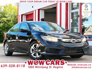 2016 Honda Civic LX includes: <br/> Odometer: 98,169km <br/> Sale Price: $21,998+taxes <br/> Financing Available  <br/> <br/>  <br/> WOW Factors:-  <br/> -Certified and mechanical inspection  <br/> -No Accidents <br/> <br/>  <br/> Highlight Features:- <br/> -Apple Carplay, Android Auto <br/> -Heated Seats <br/> -Backup-Camera <br/> -Phone Connectivity <br/> -Power Windows <br/> -Cruise Control and much more. <br/> <br/>  <br/> Financing Available  <br/> Welcome to WOW CARS Family! <br/> Our highest priority is the satisfaction of the customers in each aspect. We deal with the sale/purchase of pre-owned cars, SUVs, VANs, and Trucks. Our main values are truth, transparency, and belief. <br/> <br/>  <br/> Visit WOW CARS Today at 1800 Winnipeg Street Regina, SK S4P1G2, or give us a call at (639) 528-8II8. <br/>