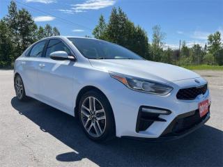 <b>Trade-in, Non-smoker, One Owner, Local, Low Mileage, Air, Rear Air, Tilt, Cruise!</b><br> <br>  Compare at $20278 - Kia of Timmins is just $19498! <br> <br>   The 2019 Kia Forte pairs stylish good looks with excellent versatility and impressive driving capabilities, making it a compact sedan standout. This  2019 Kia Forte is fresh on our lot in Timmins. <br> <br>Very reminiscent of the flagship Stinger, this Kia Forte has the good looks to match its outstanding performance capabilities. With a spacious interior seldom found in a compact sedan, this Forte offers the practicality for a vibrant and active family. Further complementing the quality of this vehicle is the excellent fit and finish, both inside and out, allowing for a solid feeling regardless of the road surface or condition.This low mileage  sedan has just 45,235 kms. Its  white in colour  . It has a cvt transmission and is powered by a  147HP 2.0L 4 Cylinder Engine.  It may have some remaining factory warranty, please check with dealer for details. <br> <br> Our Fortes trim level is EX+ IVT. This Kia Forte EX+ adds a sunroof and interior LED lighting to the EX features like wireless charging, lane keep assistance, blind spot monitoring with rear cross traffic alert, driver attention alerts, forward collision avoidance assistance, heated front seats and steering wheel, leather wrapped steering wheel and shift knob, steering wheel audio controls, and remote keyless entry. Infotainment is provided by an impressive system complete with an 8 inch display, Apple CarPlay, Android Auto, Bluetooth, aux and USB inputs, and radio. The exterior comes with aluminum wheels, LED lighting, side mirror turn signals, chrome exterior styling, automatic headlamps, and heated side mirrors. This vehicle has been upgraded with the following features: Air, Rear Air, Tilt, Cruise, Power Windows, Power Locks, Power Mirrors. <br> <br>To apply right now for financing use this link : <a href=https://www.kiaoftimmins.com/timmins-ontario-car-loan-application target=_blank>https://www.kiaoftimmins.com/timmins-ontario-car-loan-application</a><br><br> <br/><br> Buy this vehicle now for the lowest bi-weekly payment of <b>$144.53</b> with $0 down for 84 months @ 8.99% APR O.A.C. ( Plus applicable taxes -  Plus applicable fees   / Total Obligation of $26305  ).  See dealer for details. <br> <br>As a local, family owned and operated dealership we look to be your number one place to buy your new vehicle! Kia of Timmins has been serving a large community across northern Ontario since 2001 and focuses highly on customer satisfaction. Our #1 priority is to make you feel at home as soon as you step foot in our dealership. Family owned and operated, our business is in Timmins, Ontario the city with the heart of gold. Also positioned near many towns in which we service such as: South Porcupine, Porcupine, Gogama, Foleyet, Chapleau, Wawa, Hearst, Mattice, Kapuskasing, Moonbeam, Fauquier, Smooth Rock Falls, Moosonee, Moose Factory, Fort Albany, Kashechewan, Abitibi Canyon, Cochrane, Iroquois falls, Matheson, Ramore, Kenogami, Kirkland Lake, Englehart, Elk Lake, Earlton, New Liskeard, Temiskaming Shores and many more.We have a fresh selection of new & used vehicles for sale for you to choose from. If we dont have what you need, we can find it! All makes and models are within our reach including: Dodge, Chrysler, Jeep, Ram, Chevrolet, GMC, Ford, Honda, Toyota, Hyundai, Mitsubishi, Nissan, Lincoln, Mazda, Subaru, Volkswagen, Mini-vans, Trucks and SUVs.<br><br>We are located at 1285 Riverside Drive, Timmins, Ontario. Too far way? We deliver anywhere in Ontario and Quebec!<br><br>Come in for a visit, call 1-800-661-6907 to book a test drive or visit <a href=https://www.kiaoftimmins.com>www.kiaoftimmins.com</a> for complete details. All prices are plus HST and Licensing.<br><br>We look forward to helping you with all your automotive needs!<br> o~o
