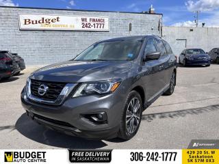 <b>Bluetooth,  Rear View Camera,  SiriusXM,  Aluminum Wheels,  Steering Wheel Audio Control!</b><br> <br>    This Nissan Pathfinder feels as at home performing local weekend errands as it does on long-distance highway trips. This  2017 Nissan Pathfinder is for sale today. <br> <br>Load up the entire family with space to spare in this Nissan Pathfinder. This versatile crossover is just as at home eating up miles on the highway as it is running errands around town. With a comfortable interior and respectable fuel economy, the destinations are endless. A sculpted exterior makes this Nissan Pathfinder is one of the most stylish three-row crossovers on the road. Capability at this level always makes for memorable adventures. This  SUV has 159,028 kms. Its  grey in colour  . It has a cvt transmission and is powered by a  284HP 3.5L V6 Cylinder Engine.  <br> <br> Our Pathfinders trim level is S V6. With the S trim youre getting a great deal on this big crossover. It comes with an AM/FM CD/MP3 player with an aux jack, 2 USB ports, and SiriusXM, Bluetooth streaming audio and hands-free phone system, steering wheel-mounted audio control, a rearview camera, tri-zone automatic climate control, push-button start, aluminum wheels, and more. This vehicle has been upgraded with the following features: Bluetooth,  Rear View Camera,  Siriusxm,  Aluminum Wheels,  Steering Wheel Audio Control. <br> <br>To apply right now for financing use this link : <a href=https://www.budgetautocentre.com/used-cars-saskatoon-financing/ target=_blank>https://www.budgetautocentre.com/used-cars-saskatoon-financing/</a><br><br> <br/><br> Buy this vehicle now for the lowest bi-weekly payment of <b>$134.62</b> with $0 down for 84 months @ 5.99% APR O.A.C. ( Plus applicable taxes -  Plus applicable fees   ).  See dealer for details. <br> <br><br> Budget Auto Centre has been a trusted name in the Automotive industry for over 40 years. We have built our reputation on trust and quality service. With long standing relationships with our customers, you can trust us for advice and assistance on all your automotive needs. </br>

<br> With our Credit Repair program, and over 250+ well-priced used vehicles in stock, youll drive home happy. We are driven to ensure the best in customer satisfaction and look forward working with you. </br> o~o