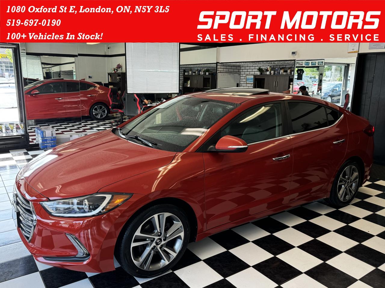 2017 Hyundai Elantra Limited+New Tires+Brakes+Roof+Camera+HeatedLeather