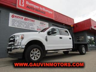 2022 FORD F350 SUPER DUTY CREW CAB, 4X4,  6.2 L GAS V8 W/ 385 HP, 10 SPEED AUTOMATIC, 9 FOOT METAL DECK W/ HEADACHE RACK & BEACON,  FULLY EQUIPPED INCLUDING 8-WAY DRIVERS SEAT W/ POWER LUMBAR SUPPORT, SYNCH BLUETOOTH SYSTEM, TRIP COMPUTER, REAR CAMERA, PREMIUM AM/FM/XM/MP3/STREAMING SOUND SYSTEM,  APPLE CARPLAY & ANDROID AUTO, 400 WATT POWER INVERTER & 110 VOLT OUTLET, VARIABLE DRIVE MODES, TRACTION CONTROL, 40/20/40 SPLIT FRONT BENCH W/ FOLDING ARMREST, FOLD-UP REAR SEAT W/ UNDER-SEAT STORAGE AREA, STEP BARS, TOW PACKAGE W/ PULL-OUT TRAILER MIRRORS & INTEGRATED TRAIL;ER BRAKE CONTROL, PREMIUM ALLOY WHEELS AND SO MUCH MORE! EXCELLENT CONDITION, ONLY 54K, FACTORY WARRANTY REMAINING, FULLY INSPECTED AND SERVICED, READY TO GO TO WORK AT ONLY $51,995.   TRADES WELCOME, LOW-RATE ON THE SPOT FINANCING AVAILABLE, DONT MISS IT!         1FD8W3F69NEC50132