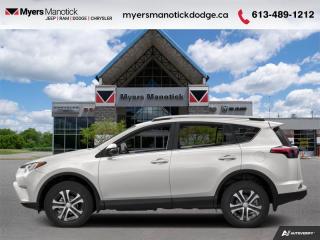 <b>Heated Seats,  Rear View Camera,  Bluetooth,  Air Conditioning,  Adaptive Cruise Control!</b><br> <br>  Compare at $20590 - Our Price is just $19990! <br> <br>   The 2017 Toyota RAV4 provides a strong blend of fuel efficiency, ride comfort, cabin room, and reliability.  This  2017 Toyota RAV4 is fresh on our lot in Manotick. <br> <br>The 2017 Toyota RAV4 is designed to help you make the most of every moment thanks to its responsive handling, striking sporty design, and a premium interior that features state-of-the art features. The dramatic and sporty exterior design will captivate you from headlamp to tail light. The spacious and versatile interior features premium materials and a long list of intuitive technologies for driver and passengers alike.This  SUV has 124,019 kms. Its  white in colour  . It has an automatic transmission and is powered by a  176HP 2.5L 4 Cylinder Engine. <br> <br> Our RAV4s trim level is LE. Generously equipped and well built, the 2017 Toyota RAV4 FWD LE comes standard with features such as power windows, power door locks, 6.1 inch audio display, Bluetooth, SIRI Eyes-Free, 6 speaker stereo, backup camera, heated front seats, roof rack rails, remote keyless entry, distance pacing cruise control, air conditioning and a smart array of safety features such as forward collision alert, lane keeping assist, lane departure warning and more. This vehicle has been upgraded with the following features: Heated Seats,  Rear View Camera,  Bluetooth,  Air Conditioning,  Adaptive Cruise Control,  Collision Warning,  Remote Keyless Entry. <br> <br>To apply right now for financing use this link : <a href=https://CreditOnline.dealertrack.ca/Web/Default.aspx?Token=3206df1a-492e-4453-9f18-918b5245c510&Lang=en target=_blank>https://CreditOnline.dealertrack.ca/Web/Default.aspx?Token=3206df1a-492e-4453-9f18-918b5245c510&Lang=en</a><br><br> <br/><br> Buy this vehicle now for the lowest weekly payment of <b>$87.56</b> with $0 down for 72 months @ 10.99% APR O.A.C. ( Plus applicable taxes -  and licensing fees   ).  See dealer for details. <br> <br>If youre looking for a Dodge, Ram, Jeep, and Chrysler dealership in Ottawa that always goes above and beyond for you, visit Myers Manotick Dodge today! Were more than just great cars. We provide the kind of world-class Dodge service experience near Kanata that will make you a Myers customer for life. And with fabulous perks like extended service hours, our 30-day tire price guarantee, the Myers No Charge Engine/Transmission for Life program, and complimentary shuttle service, its no wonder were a top choice for drivers everywhere. Get more with Myers! <br>*LIFETIME ENGINE TRANSMISSION WARRANTY NOT AVAILABLE ON VEHICLES WITH KMS EXCEEDING 140,000KM, VEHICLES 8 YEARS & OLDER, OR HIGHLINE BRAND VEHICLE(eg. BMW, INFINITI. CADILLAC, LEXUS...)<br> Come by and check out our fleet of 30+ used cars and trucks and 90+ new cars and trucks for sale in Manotick.  o~o