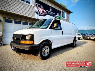 Very low mileage three-quarter ton cargo van with reliable 4.8L V8 and in excellent condition <br/> <br/>  <br/> Comes Safety Certified and inspected with no extra charge. 3 months warranty included with no extra charge. <br/> <br/>  <br/> Has only 79k kms - Carfax Verified <br/> Link to Carfax: <br/> https://vhr.carfax.ca/?id=eYb/E9SvEBCR5IO8RgBJzQcMVtKBGjc7 <br/> <br/>  <br/> Features include: AC, power locks, automatic headlights, towing hitch and more. <br/> <br/>  <br/> Link to YouTube walkaround video: <br/> https://www.youtube.com/watch?v=Tq3ZmpPOFa0 <br/> <br/>  <br/> Please call 705-826-6777 for appointments <br/> www.autorepublic.ca <br/> <br/>  <br/> Available extended warranty up to 48 months <br/> <br/>  <br/> WE FINANCE EVERYONE. 100% APPROVAL (downpayment might be required) <br/> <br/>  <br/> Tax and Licensing extra <br/> <br/>  <br/> Trade-ins are welcome! <br/> <br/>  <br/> No Hidden Fees or Admin Fees! <br/> <br/>  <br/> Do not hesitate to contact us with any questions. <br/> Flexible working hours based on appointments including evenings and weekends. <br/> <br/>  <br/> Please call us at 705/826/6777 for more details. <br/> www.autorepublic.ca <br/>