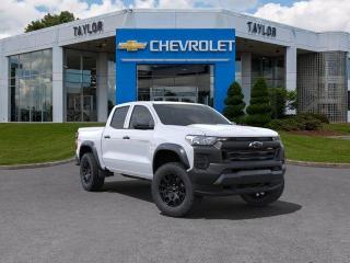 <b>Off-Road Suspension,  Aluminum Wheels,  Apple CarPlay,  Android Auto,  Proximity Key!</b><br> <br>   This 2024 Colorado isn’t just for people who want to do more   it’s for those who dare to be more. <br> <br> With robust powertrain options and an incredibly refined interior, this Chevrolet Colorado is simply unstoppable. Boasting a raft of features for supreme off-roading prowess, this truck will take you over all terrain and back, without breaking a sweat. This 2024 Colorado is a great embodiment of versatility, capability and great value.<br> <br> This summit white crew cab 4X4 pickup   has an automatic transmission and is powered by a  310HP 2.7L 4 Cylinder Engine.<br> <br> Our Colorados trim level is Trail Boss. Tackle the great outdoors in this Colorado Trail Boss, with upgraded all-terrain aluminum wheels, hill descent control, a locking rear differential and off-roading suspension with switchable drive modes, along with push button start and daytime running lights, along with great standard features such as a vivid 11.3-inch diagonal infotainment screen with Apple CarPlay and Android Auto, remote keyless entry, air conditioning, and a 6-speaker audio system. Safety features include automatic emergency braking, front pedestrian braking, lane keeping assist with lane departure warning, Teen Driver, and forward collision alert with IntelliBeam high beam assist. This vehicle has been upgraded with the following features: Off-road Suspension,  Aluminum Wheels,  Apple Carplay,  Android Auto,  Proximity Key,  Lane Keep Assist,  Lane Departure Warning. <br><br> <br>To apply right now for financing use this link : <a href=https://www.taylorautomall.com/finance/apply-for-financing/ target=_blank>https://www.taylorautomall.com/finance/apply-for-financing/</a><br><br> <br/>    5.99% financing for 84 months. <br> Buy this vehicle now for the lowest bi-weekly payment of <b>$346.55</b> with $0 down for 84 months @ 5.99% APR O.A.C. ( Plus applicable taxes -  Plus applicable fees   / Total Obligation of $63072  ).  Incentives expire 2024-07-02.  See dealer for details. <br> <br> <br>LEASING:<br><br>Estimated Lease Payment: $313 bi-weekly <br>Payment based on 9.5% lease financing for 24 months with $0 down payment on approved credit. Total obligation $16,316. Mileage allowance of 16,000 KM/year. Offer expires 2024-07-02.<br><br><br><br> Come by and check out our fleet of 80+ used cars and trucks and 120+ new cars and trucks for sale in Kingston.  o~o