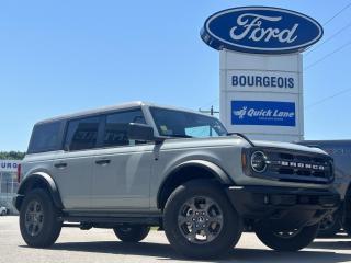 <b>Heated Seats, Ford Co-Pilot360, Navigation, Remote Engine Start, 17 Aluminum Wheels!</b><br> <br> <br> <br>  With cool retro-styling, innovative features and impressive off-road capability, this legendary 2024 Ford Bronco has very little to prove. <br> <br>With a nostalgia-inducing design along with remarkable on-road driving manners with supreme off-road capability, this 2024 Ford Bronco is indeed a jack of all trades and masters every one of them. Durable build materials and functional engineering coupled with modern day infotainment and driver assistive features ensure that this iconic vehicle takes on whatever you can throw at it. Want an SUV that can genuinely do it all and look good while at it? Look no further than this 2024 Ford Bronco!<br> <br> This cactus grey SUV  has a 10 speed automatic transmission and is powered by a  275HP 2.3L 4 Cylinder Engine.<br> <br> Our Broncos trim level is Big Bend. This Bronco Big Bend comes with unique aluminum wheels with a full-size spare, front fog lamps and a leather-wrapped steering wheel, in addition to fantastic standard features such as off-roading suspension, a comprehensive terrain management system with switchable drive modes, a manual targa composite 1st row sunroof, a manual convertible hard top with fixed rollover protection, a flip-up rear window, LED headlights with automatic high beams, and proximity keyless entry with push button start. Connectivity is handled by an 8-inch LCD screen powered by SYNC 4 with wireless Apple CarPlay and Android Auto, with SiriusXM satellite radio. Additional features include towing equipment including trailer sway control, pre-collision assist with pedestrian detection, forward collision mitigation, a rearview camera, and even more. This vehicle has been upgraded with the following features: Heated Seats, Ford Co-pilot360, Navigation, Remote Engine Start, 17 Aluminum Wheels, Dual-zone Electronic Climate Control. <br><br> View the original window sticker for this vehicle with this url <b><a href=http://www.windowsticker.forddirect.com/windowsticker.pdf?vin=1FMDE7BH6RLA62024 target=_blank>http://www.windowsticker.forddirect.com/windowsticker.pdf?vin=1FMDE7BH6RLA62024</a></b>.<br> <br>To apply right now for financing use this link : <a href=https://www.bourgeoismotors.com/credit-application/ target=_blank>https://www.bourgeoismotors.com/credit-application/</a><br><br> <br/> 2.99% financing for 84 months.  Incentives expire 2024-07-02.  See dealer for details. <br> <br>Discount on vehicle represents the Cash Purchase discount applicable and is inclusive of all non-stackable and stackable cash purchase discounts from Ford of Canada and Bourgeois Motors Ford and is offered in lieu of sub-vented lease or finance rates. To get details on current discounts applicable to this and other vehicles in our inventory for Lease and Finance customer, see a member of our team. </br></br>Discover a pressure-free buying experience at Bourgeois Motors Ford in Midland, Ontario, where integrity and family values drive our 78-year legacy. As a trusted, family-owned and operated dealership, we prioritize your comfort and satisfaction above all else. Our no pressure showroom is lead by a team who is passionate about understanding your needs and preferences. Located on the shores of Georgian Bay, our dealership offers more than just vehiclesits an experience rooted in community, trust and transparency. Trust us to provide personalized service, a diverse range of quality new Ford vehicles, and a seamless journey to finding your perfect car. Join our family at Bourgeois Motors Ford and let us redefine the way you shop for your next vehicle.<br> Come by and check out our fleet of 70+ used cars and trucks and 260+ new cars and trucks for sale in Midland.  o~o