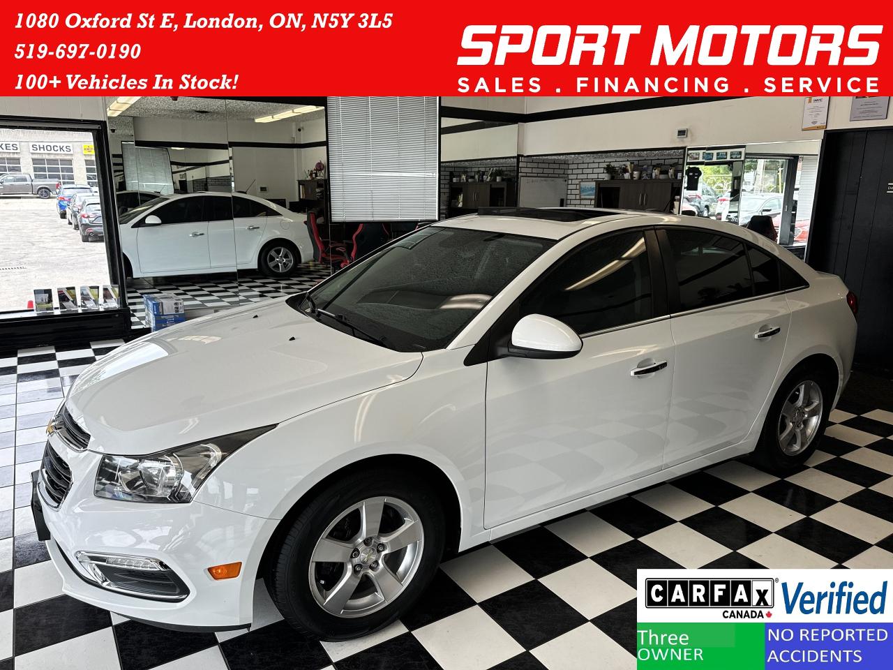 2016 Chevrolet Cruze Limited+Sunroof+GPS+Remote Start+CLEAN CARFAX