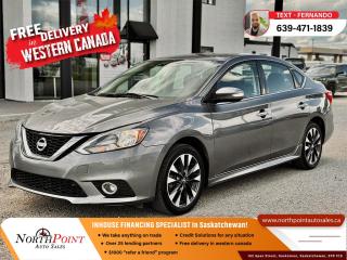 2016 NISSAN SENTRA SR for Sale in Saskatoon, SK 2016 Nissan Sentra FE+ SR 163,766 KM 3N1AB7AP1GL657800 <br/> FULLY LOADED <br/> HEATED SEATS <br/> BACKUP CAM <br/> SUNROOF <br/> BLUETOOTH & MORE <br/> Welcome to North Point Auto Sales in Saskatoon, your trusted destination for high-quality vehicles and exceptional customer service. Discover the 2016 Nissan Sentra SR, a stylish and efficient sedan perfect for both daily commutes and weekend adventures. This vehicle combines modern design, advanced technology, and comprehensive safety features to provide a remarkable driving experience. <br/> <br/>  <br/> Key Features: <br/> - **Efficient Performance**: The 1.8L 4-cylinder engine paired with a CVT (Continuously Variable Transmission) ensures smooth acceleration and excellent fuel efficiency, making it ideal for city and highway driving. <br/> - **Sporty Design**: The Sentra SR stands out with its sporty exterior, featuring 17-inch alloy wheels, LED headlights and taillights, a rear spoiler, and chrome exhaust tips. <br/> - **Comfortable Interior**: Enjoy premium comfort with heated front seats, a leather-wrapped steering wheel, dual-zone automatic climate control, and ample legroom for all passengers. <br/> - **Advanced Technology**: Stay connected with the NissanConnect infotainment system, featuring a 5.8-inch touchscreen, navigation, Bluetooth connectivity, SiriusXM Satellite Radio, and a six-speaker audio system. <br/> - **Comprehensive Safety**: Drive with peace of mind thanks to advanced safety features including a rearview camera, blind-spot monitoring, rear cross-traffic alert, and Nissans Advanced Air Bag System. <br/> - **Usability**: The spacious trunk and 60/40 split-folding rear seats provide ample cargo space for your groceries, luggage, or sports equipment. <br/> <br/>  <br/> At North Point Auto Sales, we understand that financing is a crucial part of purchasing a vehicle. Thats why we offer: <br/> <br/>  <br/> In-House Financing**: Our dedicated finance team is here to assist you in securing hassle-free financing options tailored to your specific needs. <br/> <br/>  <br/> Customized Financing Solutions**: Whether you have excellent credit, poor credit, or no credit history, well work with you to find a financing plan that fits your budget and lifestyle. <br/> <br/>  <br/> New to Canada Program**: We proudly support newcomers to Canada with special financing programs, making vehicle ownership more accessible. <br/> <br/>  <br/> Free Delivery Across Western Canada**: Enjoy the convenience of having your 2016 Nissan Sentra SR delivered directly to your doorstep, free of charge, anywhere in Western Canada. <br/> <br/>  <br/> Experience the perfect combination of efficiency, style, and advanced features at North Point Auto Sales. Visit us today to test drive the 2016 Nissan Sentra SR and discover why were your preferred choice for exceptional vehicles and customer service in Saskatoon. <br/> <br/>  <br/> #NorthPointAutoSales #NissanSentra #SportyDesign #FuelEfficiency #AdvancedTechnology #InHouseFinancing #CustomizedOptions #NewToCanada #FreeDelivery #WesternCanada #QualityVehicles #ExceptionalService #SaskatoonCars <br/> <br/>  <br/> Our Lending Partners - https://www.northpointautosales.ca/finance-department/ <br/> <br/>  <br/>  PRE-OWNED VEHICLE EXTENDED WARRANTY & INSURANCE <br/>  <br/> At North Point Auto Sales in Saskatoon, we provide comprehensive pre-owned vehicle extended warranty coverage to ensure your peace of mind. Powered by SAL Warranty, our services include protection against mechanical breakdowns and extended manufacturer warranty coverage, including bumper-to-bumper. We also offer Guaranteed Auto Protection (GAP Insurance) and Credit Insurance (CAP Insurance). Learn more about our services at IA SAL https://iadealerservices.ca/insurance-and-warranty. <br/> Our services include: <br/> Creditor Group Insurance <br/> Extended Warranty <br/> Replacement Insurance and Warranty <br/> Appearance Protection <br/> Traceable Theft Deterrent <br/> Guaranteed Asset Protection <br/> Original Equipment Manufacturer (OEM) Programs <br/> Choose North Point Auto Sales for reliable pre-owned vehicle warranties and protection plans in Saskatoon. We ensure you drive with confidence, knowing your investment is secure. <br/> <br/>  <br/>  STOCK # PT2524 <br/> Looking for a used car Financing in Saskatoon?    GET PRE APPROVED ONLINE TODAY!   <br/> ****** IN HOUSE FINANCING AVAILABLE ******* <br/> Over 25 lending partners on site <br/> In House Financing https://creditmaxx.ca/ <br/> Free Delivery anywhere in Western Canada <br/> Full Vehicle History Disclosure <br/> Dealer Exclusive Financing Incentives(O.A.C) <br/> We Take anything on Trade  Powersports, Boats, RV. <br/> This vehicle qualifies for Special Low % Financing <br/> NORTH POINT AUTO SALES in Saskatoon. <br/> Call or Text Fernando (639) 471-1839 (General Manager) <br/>             <br/>            www.northpointautosales.ca  <br/> *Conditions Apply. Contact Dealer for Details.  <br/> Looking for the best selection of quality used cars in Saskatoon? Look no further than North Point Auto Sales! Our extensive inventory features a diverse range of meticulously inspected vehicles, ensuring you get the reliable and safe ride you deserve. At North Point, we believe in transparent and fair pricing. Our competitive prices reflect the true value of our vehicles, giving you peace of mind that youre making a smart investment. What sets us apart is our dedicated team of automotive experts. With years of experience, theyre passionate about helping you find the perfect vehicle that fits your lifestyle and budget. Plus, we work with a network of trusted lenders to provide you with flexible financing options. We take pride in our commitment to customer satisfaction. Our service doesnt end after the sale. Were here to support you with any questions or concerns, ensuring you have a seamless ownership experience. Located right here in Saskatoon, we understand the unique needs of the local community. Our deep knowledge of the market allows us to provide you with the best possible service. Visit us today at 102 Apex Street, Saskatoon, SK and experience the North Point Auto Sales difference for yourself. Drive away in a vehicle youll love, knowing you made the right choice with North Point! <br/>
