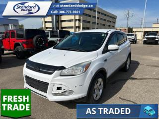 <b>Bluetooth,  Heated Seats,  SYNC,  SiriusXM,  Steering Wheel Audio Control!</b><br> <br>  Compare at $10675 - Our Price is just $9900! <br> <br>   Escape from monotony in the stylish, athletic Ford Escape. This  2013 Ford Escape is fresh on our lot in Swift Current. <br> <br>Although there are many compact SUVs to choose from, few have the styling, performance, and features offered by the 5-passenger Ford Escape. Beyond its strong drivetrain options and handsome styling, the Escape offers nimble handling and a comfortable ride. The inside of the Ford Escape boasts smart design and impressive features. If you need the versatility of an SUV, but want something fuel-efficient and easy to drive, the Ford Escape is just right. This  SUV has 213,158 kms. Its  oxford white in colour  . It has a 6 speed automatic transmission and is powered by a  178HP 1.6L 4 Cylinder Engine.  <br> <br> Our Escapes trim level is SE. The mid-range SE trim adds some nice features to this Escape. It comes with 60/40 split folding back seat, air conditioning, power windows, power locks, remote keyless entry, SYNC with MyFord which includes Bluetooth and SiriusXM, steering wheel mounted audio and cruise control, heated front seats, aluminum wheels, fog lamps, dual bright exhaust tips, and more. This vehicle has been upgraded with the following features: Bluetooth,  Heated Seats,  Sync,  Siriusxm,  Steering Wheel Audio Control. <br> To view the original window sticker for this vehicle view this <a href=http://www.windowsticker.forddirect.com/windowsticker.pdf?vin=1FMCU9GXXDUC57766 target=_blank>http://www.windowsticker.forddirect.com/windowsticker.pdf?vin=1FMCU9GXXDUC57766</a>. <br/><br> <br>To apply right now for financing use this link : <a href=https://standarddodge.ca/financing target=_blank>https://standarddodge.ca/financing</a><br><br> <br/><br>* Stop By Today *Test drive this must-see, must-drive, must-own beauty today at Standard Chrysler Dodge Jeep Ram, 208 Cheadle St W., Swift Current, SK S9H0B5! <br><br> Come by and check out our fleet of 20+ used cars and trucks and 110+ new cars and trucks for sale in Swift Current.  o~o