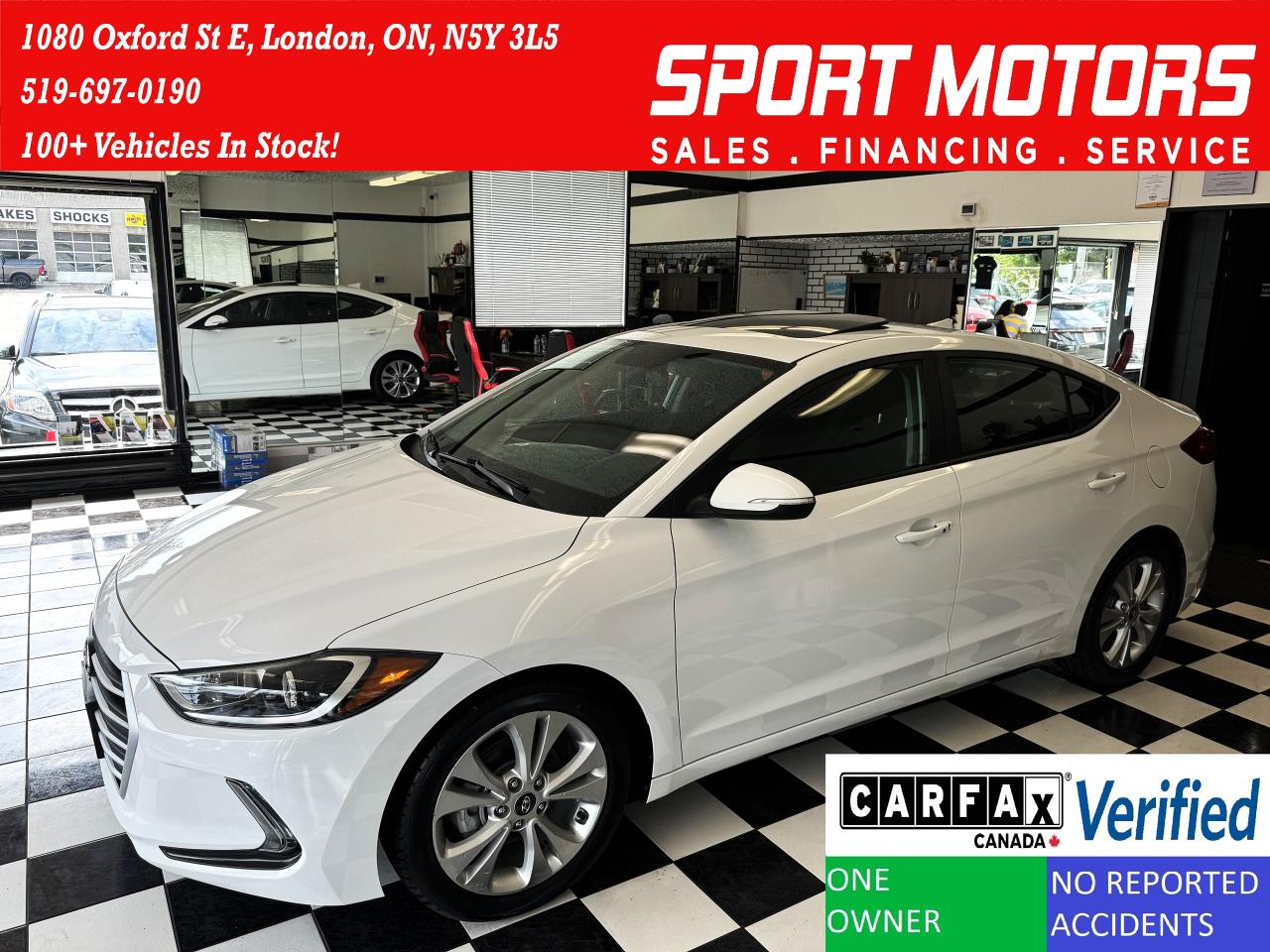2017 Hyundai Elantra GLS+Sunroof+Blind Spot+A/C+Camera+CLEAN CARFAX - Photo #1