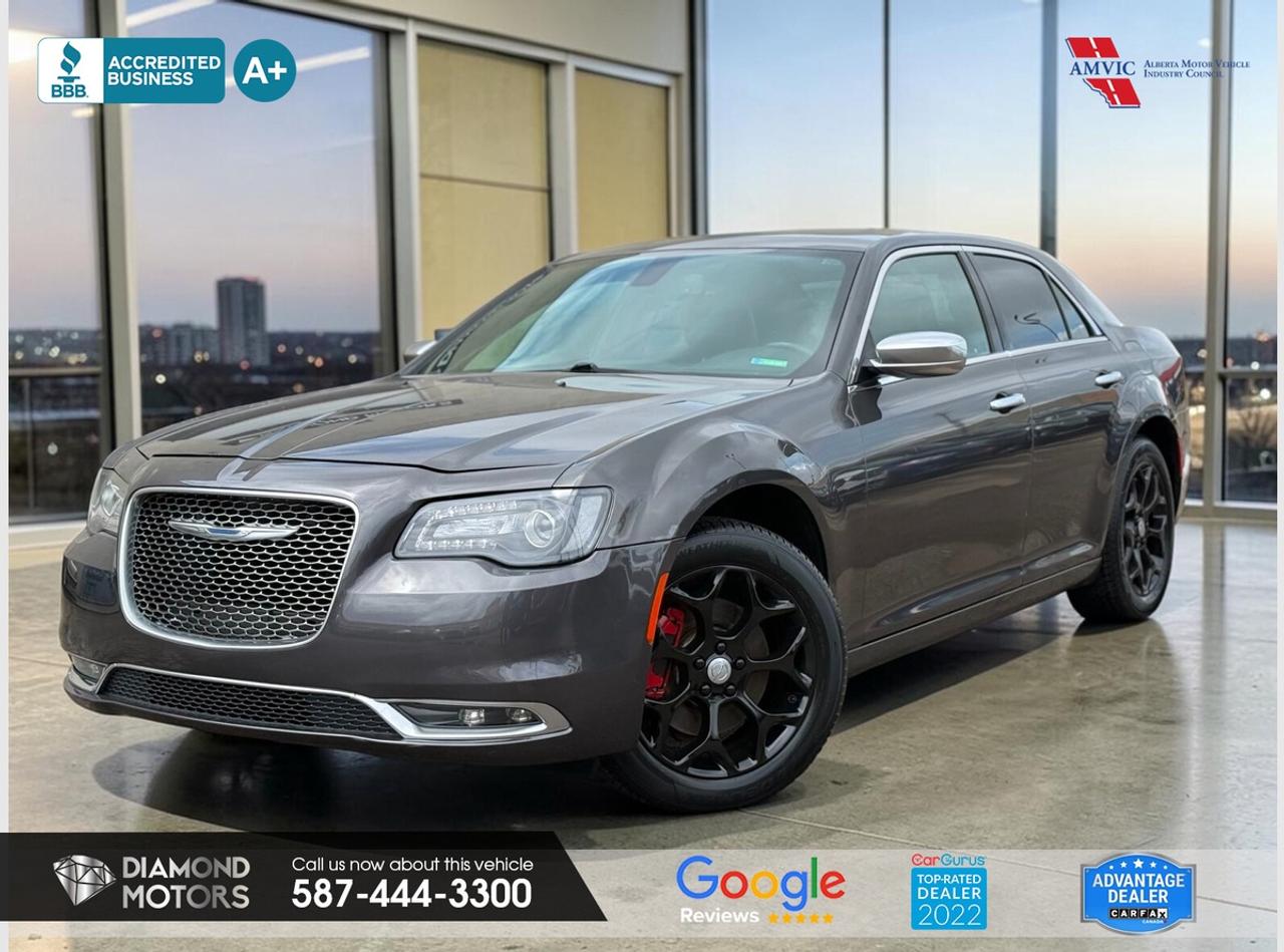 LIMITED TIME at Diamond Motors <br/> Drive away with a FREE 1-Year Warranty + low payments included at Listed Price. T&Cs Apply. <br/> <br/> <br/> Now Available: 2017 Chrysler 300C Platinum AWD Grey has 195,103 KM on it. 3.6L 6 Cylinder Engine engine, All Wheel Drive, Automatic transmission, 5 Seater passengers, on special price for $16,900.00. <br/> <br/> <br/> BRAND NEW TIRES AND STRUTS, LEATHER, NAVIGATION, HEATED SEATS FRONT & REAR, HEATED STEERING WHEEL, REMOTE STARTER, BACKUP CAMERA, BLUETOOTH, APPLE CARPLAY, ANDROID AUTO, PANORAMIC ROOF, PUSH START, CRUISE CONTROL, AWD,COOL SEATS, DUAL CLIMATE CONTROL, HEATED MIRROR, MEMORY SEATS, HOT/COLD CUP HOLDERS, AND MUCH MORE!!!!!!!!!! <br/> <br/> <br/> Book your appointment today for Test Drive. We offer contactless Test drives & Virtual Walkarounds. Stock Number: 261139 <br/> Disclosure: This vehicle was previously registered in BC,ON. Vehicle has passed all required inspections in Alberta. <br/> The vehicle was in need of repairs as a result of an incident or collision that cost more than $3,000 including parts and labour. <br/> At Diamond Motors, we are dedicated to providing you with an outstanding car-buying experience, offering quality pre-owned vehicles at prices that fit your budget. Our transparent and honest approach means you can expect straightforward guidance without any high-pressure sales tactics. We believe in building lasting relationships with our customers by offering personalized service tailored to your needs. From the moment you step onto our lot, our team is here to support you every step of the way, ensuring you leave confident in your decision. Trust, integrity, and customer satisfaction are the foundation of everything we do. <br/> <br/> <br/> Why Choose Diamond Motors?<br/> <br/> Certified Pre-Owned Vehicles <br/> Family Owned & Operated <br/> 100+ Vehicles in Stock <br/> Finance & Extended Warranty Available <br/> Transparent Pricing <br/> Inspection & Carfax Provided <br/> No-Pressure Buying Experience <br/> Full Disclosure Guaranteed <br/> Top Google Rated Dealership <br/> Trade-Ins Welcome <br/> AMVIC Licensed & BBB Accredited <br/> CarGurus Top-Rated Dealer (2022 & 2024) <br/> <br/> <br/> Phone to schedule an appointment @ 587-444-3300 or simply browse our inventory online www.diamondmotors.ca or come and see us at our location at <br/> 3403 93 street NW, Edmonton, T6E 6A4 <br/> <br/> <br/> To view the rest of our inventory: <br/> www.diamondmotors.ca/inventory <br/> <br/> <br/> This dealership provides all required disclosures in accordance with AMVIC regulations. A completed Mechanical Fitness Assessment and its associated inspection work order will be supplied with every vehicle. A Carfax (or equivalent) vehicle history report will also be provided, including available information on previous damage, accident history, stolen or salvage status, and jurisdictional records. <br/> Customers are encouraged to review all vehicle features, options, and equipment for accuracy prior to purchase. <br/>