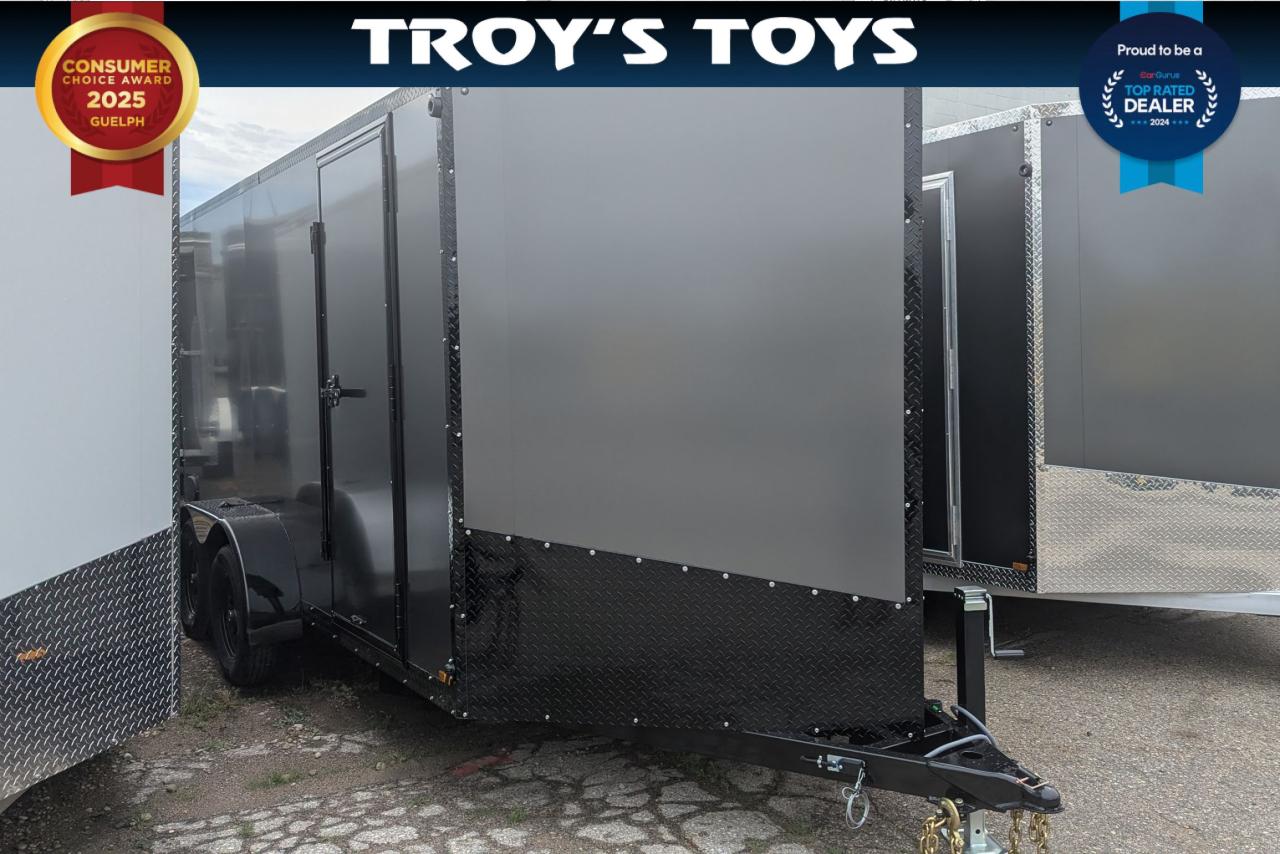 2024 Canadian Trailer Company 7x14 V Nose Cargo Trailer Steel tandem axle