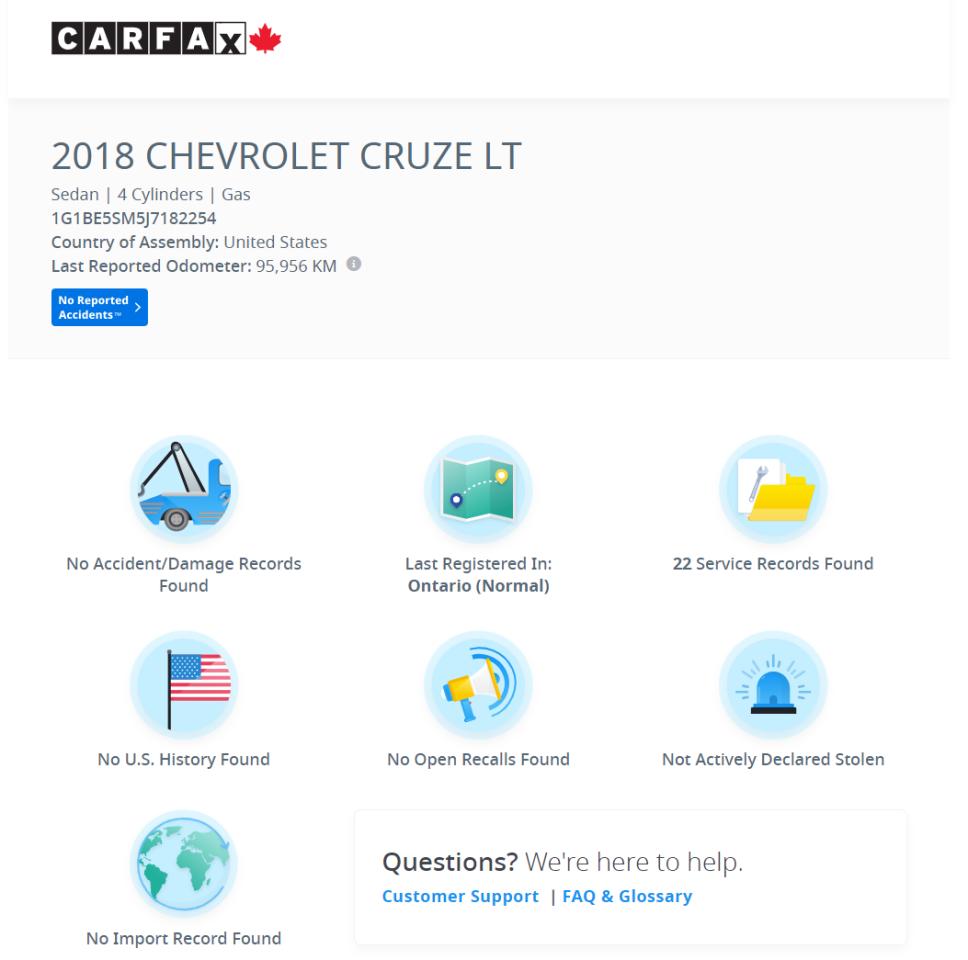 2018 Chevrolet Cruze LT+Remote Start+ApplePlay+HeatedSeats+CLEAN CARFAX - Photo #2