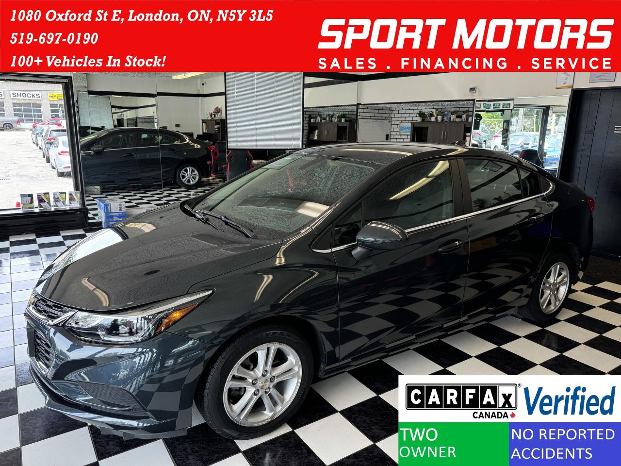 2018 Chevrolet Cruze LT+Remote Start+ApplePlay+HeatedSeats+CLEAN CARFAX