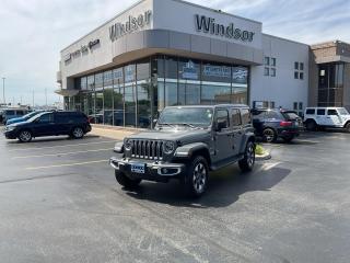 Recent Arrival!

Sting-Gray Clearcoat 2022 Jeep Wrangler Unlimited Sahara SAHARA | SKYTOP | LOW KM | COLD WEATHER PKG SAHARA | SKYTOP | LOW KM | COLD WEATHER PKG 4WD 8-Speed Automatic Pentastar 3.6L V6 VVT

**CARPROOF CERTIFIED**.

* PLEASE SEE OUR MAIN WEBSITE FOR MORE PICTURES AND CARFAX REPORTS * Buy in confidence at WINDSOR CHRYSLER with our 95-point safety inspection by our certified technicians. Searching for your upgrade has never been easier. You will immediately get the low market price based on our market research, which means no more wasted time shopping around for the best price, Its time to drive home the most car for your money today. OVER 100 Pre-Owned Vehicles in Stock! Our Finance Team will secure the Best Interest Rate from one of out 20 Auto Financing Lenders that can get you APPROVED! Financing Available For All Credit Types! Whether you have Great Credit, No Credit, Slow Credit, Bad Credit, Been Bankrupt, On Disability, Or on a Pension, we have options. Looking to just sell your vehicle? We buy all makes and models let us buy your vehicle. Proudly Serving Windsor, Essex, Leamington, Kingsville, Belle River, LaSalle, Amherstburg, Tecumseh, Lakeshore, Strathroy, Stratford, Leamington, Tilbury, Essex, St. Thomas, Waterloo, Wallaceburg, St. Clair Beach, Puce, Riverside, London, Chatham, Kitchener, Guelph, Goderich, Brantford, St. Catherines, Milton, Mississauga, Toronto, Hamilton, Oakville, Barrie, Scarborough, and the GTA.