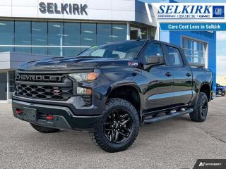 <b>Off Road Suspension,  Skid Plates,  Aluminum Wheels,  Remote Start,  EZ Lift Tailgate!</b><br> <br>    This hard-working Chevy Silverado is a top choice for its functional interior, handsome exterior and impressive capability. This  2022 Chevrolet Silverado 1500 is fresh on our lot in Selkirk. <br> <br>Redesigned in 2022 this Chevy Silverado 1500 is functional and ergonomic, suited for the work-site or family life. Bold styling throughout gives it amazing curb appeal and a dominating stance on the road, while the its smartly designed interior keeps every passenger in superb comfort and connectivity on any trip. With brawn, brains and reliability, this muscular pickup was built by truck people, for truck people, and comes from the family of the most dependable, longest-lasting full-size pickups on the road. This  Crew Cab 4X4 pickup  has 36,459 kms. Its  dark ash metallic in colour  . It has an automatic transmission and is powered by a  355HP 5.3L 8 Cylinder Engine. <br> <br> Our Silverado 1500s trim level is Custom Trail Boss. This adventure-ready Silverado 1500 Custom Trail Boss has it all with an amazing balance of value and style. This rugged pickup comes loaded with Chevrolets legendary Z71 off road suspension and a 2 inch lift, an exclusive raised hood with black inserts, stylish aluminum wheels, underbody skid plates, a useful trailer hitch, remote engine start, an EZ Lift tailgate and a 10 way power driver seat. It also includes Chevrolets Infotainment 3 System that features Apple CarPlay, Android Auto, and USB charging ports so your crews equipment is always ready to go. Additional features include forward collision warning with automatic braking, lane keep assist, intellibeam automatic headlights, and an HD rear view camera keep your crew safe at all times.  This vehicle has been upgraded with the following features: Off Road Suspension,  Skid Plates,  Aluminum Wheels,  Remote Start,  Ez Lift Tailgate,  Forward Collision Alert,  Lane Keep Assist. <br> <br>To apply right now for financing use this link : <a href=https://www.selkirkchevrolet.com/pre-qualify-for-financing/ target=_blank>https://www.selkirkchevrolet.com/pre-qualify-for-financing/</a><br><br> <br/><br>Selkirk Chevrolet Buick GMC Ltd carries an impressive selection of new and pre-owned cars, crossovers and SUVs. No matter what vehicle you might have in mind, weve got the perfect fit for you. If youre looking to lease your next vehicle or finance it, we have competitive specials for you. We also have an extensive collection of quality pre-owned and certified vehicles at affordable prices. Winnipeg GMC, Chevrolet and Buick shoppers can visit us in Selkirk for all their automotive needs today! We are located at 1010 MANITOBA AVE SELKIRK, MB R1A 3T7 or via phone at 204-482-1010.<br> Come by and check out our fleet of 60+ used cars and trucks and 200+ new cars and trucks for sale in Selkirk.  o~o