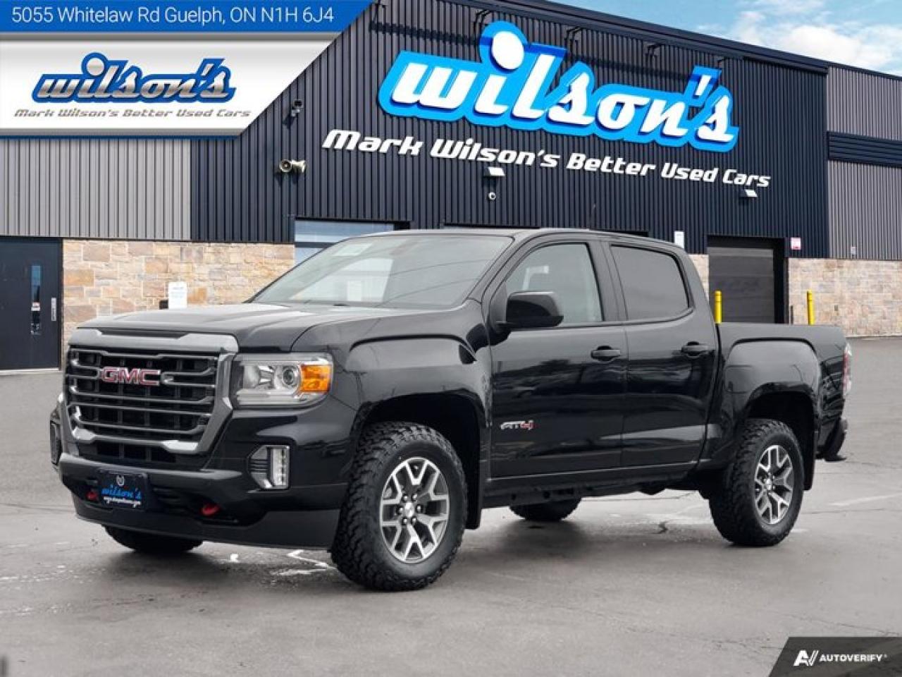 Used 2021 GMC Canyon 4WD AT4 w/Leather 4WD, Nav, Factory Performance Exhaust + Intake, CarPlay + Android, New Tires! for sale in Guelph, ON