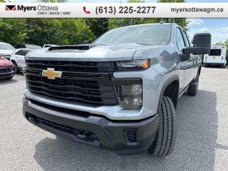 <br> <br>  Bold and burly, this Silverado 2500HD is built for the toughest jobs without breaking a sweat. <br> <br>This 2024 Silverado 2500HD is highly configurable work truck that can haul a colossal amount of weight thanks to its potent drivetrain. This truck also offers amazing interior features that nestle occupants in comfort and luxury, with a great selection of tech features. For heavy-duty activities and even long-haul trips, the Silverado 2500HD is all the truck youll ever need.<br> <br> This sterling grey metallic  4X4 pickup   has an automatic transmission and is powered by a  401HP 6.6L 8 Cylinder Engine.<br> <br> Our Silverado 2500HDs trim level is Work Truck. With a name like Work Truck, you might not expect to see useful features like a heavy-duty locking rear differential, cruise control and easy-clean rubber floors. Additionally, this work truck also comes with a touchscreen display, Bluetooth streaming audio, Apple CarPlay and Android Auto, power door locks, a rear vision camera with hitch guidance, air conditioning and teen driver technology.<br><br> <br>To apply right now for financing use this link : <a href=https://creditonline.dealertrack.ca/Web/Default.aspx?Token=b35bf617-8dfe-4a3a-b6ae-b4e858efb71d&Lang=en target=_blank>https://creditonline.dealertrack.ca/Web/Default.aspx?Token=b35bf617-8dfe-4a3a-b6ae-b4e858efb71d&Lang=en</a><br><br> <br/> See dealer for details. <br> <br><br> Come by and check out our fleet of 30+ used cars and trucks and 180+ new cars and trucks for sale in Ottawa.  o~o