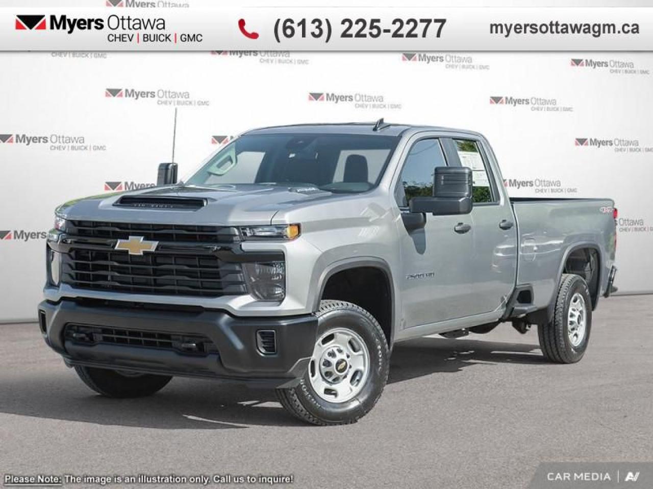 New 2024 Chevrolet Silverado 2500 HD Work Truck  HD 2500 DBL CAB, 6.6 GAS, W/T , SPRAYU IN LINER, ALLISON TRANS for sale in Ottawa, ON