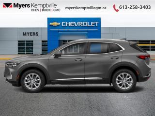 <b>Sunroof,  Navigation,  Bose Premium Sound,  Wireless Charging,  Leather Seats!</b><br> <br>     This  2021 Buick Envision is for sale today. <br> <br>Your sense of luxury has been set in motion with this 2021 Buick Envision. Responsive performance, intelligent innovations, and a thoughtfully crafted interior ensure that this Envision is a joy to drive, and a joy to share. For the next step in luxury crossovers, look no further than this 2021 Buick Envision. This  SUV has 147,121 kms. Its  grey in colour  . It has an automatic transmission and is powered by a  228HP 2.0L 4 Cylinder Engine. <br> <br> Our Envisions trim level is Avenir. Designed to inspire, this top of the line Envision Avenir adds premium leather seats, a power sunroof, heads up display, blind spot monitoring with lane change alert, exclusive aluminum wheels and power front seats. Additional features include a modern infotainment system complete with an 10.2 inch touchscreen, navigation, wireless Apple CarPlay and Android Auto capability, SiriusXM, wireless device charging, and a Bose premium audio system. This luxurious crossover also comes equipped with remote start, 4G WiFi, active noise cancellation, Buick Connected Access with OnStar capability, dual zone climate control, a leather steering wheel with audio and cruise controls, ambient interior lighting, one touch flat folding rear seat, Teen Driver technology and much more! This vehicle has been upgraded with the following features: Sunroof,  Navigation,  Bose Premium Sound,  Wireless Charging,  Leather Seats,  Head Up Display,  Blind Spot Monitoring. <br> <br>To apply right now for financing use this link : <a href=https://www.myerskemptvillegm.ca/finance/ target=_blank>https://www.myerskemptvillegm.ca/finance/</a><br><br> <br/><br> Buy this vehicle now for the lowest bi-weekly payment of <b>$191.12</b> with $0 down for 84 months @ 9.99% APR O.A.C. ( Plus applicable taxes -  Plus applicable fees   ).  See dealer for details. <br> <br>Myers deals with almost every major lender and can offer the most competitive financing options available. All of our premium used vehicles are fully detailed, subjected to a minimum 150 point inspection and are fully backed by the dealership and General Motors. <br><br>For more details on our Myers Exclusive Engine Transmission for life coverage, follow this link: <a href=https://www.myerskanatagm.ca/myers-engine-transmission-for-life/>Life Time Coverage</a>*LIFETIME ENGINE TRANSMISSION WARRANTY NOT AVAILABLE ON VEHICLES WITH KMS EXCEEDING 140,000KM, VEHICLES 8 YEARS & OLDER, OR HIGHLINE BRAND VEHICLE(eg. BMW, INFINITI. CADILLAC, LEXUS...) o~o
