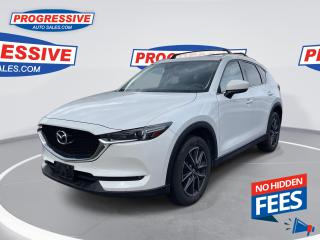 <b>Sunroof,  Leather Seats,  Navigation,  Heated Seats,  heated Steering Wheel!</b><br> <br>    Boasting a sleeker new exterior that reflects the latest version of Mazdas KODO-Soul of Motion design language, the CX-5 has more contemporary flair set off with a bold front grille, now carrying a 3D mesh-style insert. This  2017 Mazda CX-5 is for sale today. <br> <br>The evolution of Mazdas KODO design has yielded the concise, yet dignified stance of the 2017 CX-5. Minor upgrades in 2017 improve this already impressive SUV while providing a more comfortable and safe cabin. For families or young professionals, this CX-5 is sure to please everyone on your daily commute. This  SUV has 121,003 kms. Its  white in colour  . It has a 6 speed automatic transmission and is powered by a  187HP 2.5L 4 Cylinder Engine.  <br> <br> Our CX-5s trim level is GT. This top trim GT CX-5 comes with a power liftgate, heated seats, a heated leather steering wheel, LED front headlights, aluminum wheels, a 7 inch colour touch screen with MAZDA CONNECT and a rear view camera, advanced blind spot monitoring, smart city brake support, remote keyless entry, cruise control and audio controls mounted on the steering wheel, Bluetooth connectivity, push button start, heated power side mirrors with turn signals, and rain sensing wipers. For the ultimate in luxury, this trim also comes with a sunroof, fully automatic and directionally adaptive headlights, Bose premium audio system, dual zone automatic climate control, hands free proximity keys, leather seats, and navigation.  This vehicle has been upgraded with the following features: Sunroof,  Leather Seats,  Navigation,  Heated Seats,  Heated Steering Wheel,  Premium Audio System,  Power Liftgate. <br> <br>To apply right now for financing use this link : <a href=https://www.progressiveautosales.com/credit-application/ target=_blank>https://www.progressiveautosales.com/credit-application/</a><br><br> <br/><br><br> Progressive Auto Sales provides you with the all the tools you need to find and purchase a used vehicle that meets your needs and exceeds your expectations. Our Sarnia used car dealership carries a wide range of makes and models for exceptionally low prices due to our extensive network of Canadian, Ontario and Sarnia used car dealerships, leasing companies and auction groups. </br>

<br> Our dealership wouldnt be where we are today without the great people in Sarnia and surrounding areas. If you have any questions about our services, please feel free to ask any one of our staff. If you want to visit our dealership, you can also find our hours of operation and location information on our Contact page. </br> o~o