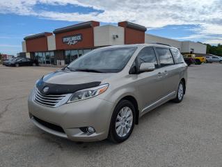 <p>Come Finance this vehicle with us. Apply on our website stonebridgeauto.com </p><p> </p><p>2015 Toyota Sienna Limited AWD with 142000kms. 3.5 liter V6 All wheel drive</p><p> </p><p>Clean title and safetied. Excellent family vehicle </p><p> </p><p>Leather seats </p><p>Heated front seats </p><p>Dual Sunroofs</p><p>Rear DVD player </p><p>Power rear hatch </p><p>Power sliding doors </p><p>Tri climate control </p><p>7 passenger seating </p><p> </p><p>We take trades! Vehicle is for sale in Steinbach by STONE BRIDGE AUTO INC. Dealer #5000 we are a small business focused on customer satisfaction. Text or call before coming to view and ask for sales. </p>