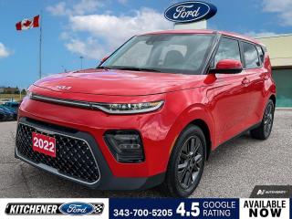 Inferno Red 2022 Kia Soul EX+ 4D Hatchback 2.0L I4 MPI DOHC 16V LEV3-SULEV30 147hp IVT FWD 17 Alloy Wheels, 4-Wheel Disc Brakes, 6 Speakers, ABS brakes, Air Conditioning, Alloy wheels, AM/FM radio, Apple CarPlay & Android Auto, Brake assist, Bumpers: body-colour, Cloth & Artificial Leather Seat Trim, Delay-off headlights, Driver door bin, Driver vanity mirror, Dual front impact airbags, Dual front side impact airbags, Electronic Stability Control, Exterior Parking Camera Rear, Front anti-roll bar, Front Bucket Seats, Front fog lights, Front reading lights, Front wheel independent suspension, Fully automatic headlights, Heated door mirrors, Heated Front Bucket Seats, Heated front seats, Heated steering wheel, Illuminated entry, Leather Shift Knob, Leather steering wheel, Low tire pressure warning, Occupant sensing airbag, Outside temperature display, Overhead airbag, Overhead console, Panic alarm, Passenger door bin, Passenger vanity mirror, Power door mirrors, Power moonroof, Power steering, Power windows, Radio: AM/FM w/6 Speakers, Rear window defroster, Rear window wiper, Remote keyless entry, Speed control, Speed-sensing steering, Split folding rear seat, Steering wheel mounted audio controls, Tachometer, Telescoping steering wheel, Tilt steering wheel, Traction control, Trip computer, Turn signal indicator mirrors, Variably intermittent wipers.