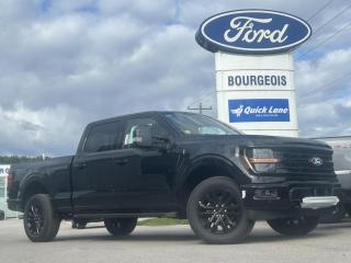 <b>Leather Seats, Premium Audio, Wireless Charging, Sunroof, 20 Aluminum Wheels!</b><br> <br> <br> <br>  A true class leader in towing and hauling capabilities, this 2024 Ford F-150 isnt your usual work truck, but the best in the business. <br> <br>Just as you mould, strengthen and adapt to fit your lifestyle, the truck you own should do the same. The Ford F-150 puts productivity, practicality and reliability at the forefront, with a host of convenience and tech features as well as rock-solid build quality, ensuring that all of your day-to-day activities are a breeze. Theres one for the working warrior, the long hauler and the fanatic. No matter who you are and what you do with your truck, F-150 doesnt miss.<br> <br> This agate black crew cab 4X4 pickup   has a 10 speed automatic transmission and is powered by a  400HP 3.5L V6 Cylinder Engine.<br> <br> Our F-150s trim level is XLT. This XLT trim steps things up with running boards, dual-zone climate control and a 360 camera system, along with great standard features such as class IV tow equipment with trailer sway control, remote keyless entry, cargo box lighting, and a 12-inch infotainment screen powered by SYNC 4 featuring voice-activated navigation, SiriusXM satellite radio, Apple CarPlay, Android Auto and FordPass Connect 5G internet hotspot. Safety features also include blind spot detection, lane keep assist with lane departure warning, front and rear collision mitigation and automatic emergency braking. This vehicle has been upgraded with the following features: Leather Seats, Premium Audio, Wireless Charging, Sunroof, 20 Aluminum Wheels, Tow Package, Tailgate Step. <br><br> View the original window sticker for this vehicle with this url <b><a href=http://www.windowsticker.forddirect.com/windowsticker.pdf?vin=1FTFW3L88RFB15922 target=_blank>http://www.windowsticker.forddirect.com/windowsticker.pdf?vin=1FTFW3L88RFB15922</a></b>.<br> <br>To apply right now for financing use this link : <a href=https://www.bourgeoismotors.com/credit-application/ target=_blank>https://www.bourgeoismotors.com/credit-application/</a><br><br> <br/> Incentives expire 2024-07-02.  See dealer for details. <br> <br>Discount on vehicle represents the Cash Purchase discount applicable and is inclusive of all non-stackable and stackable cash purchase discounts from Ford of Canada and Bourgeois Motors Ford and is offered in lieu of sub-vented lease or finance rates. To get details on current discounts applicable to this and other vehicles in our inventory for Lease and Finance customer, see a member of our team. </br></br>Discover a pressure-free buying experience at Bourgeois Motors Ford in Midland, Ontario, where integrity and family values drive our 78-year legacy. As a trusted, family-owned and operated dealership, we prioritize your comfort and satisfaction above all else. Our no pressure showroom is lead by a team who is passionate about understanding your needs and preferences. Located on the shores of Georgian Bay, our dealership offers more than just vehiclesits an experience rooted in community, trust and transparency. Trust us to provide personalized service, a diverse range of quality new Ford vehicles, and a seamless journey to finding your perfect car. Join our family at Bourgeois Motors Ford and let us redefine the way you shop for your next vehicle.<br> Come by and check out our fleet of 70+ used cars and trucks and 270+ new cars and trucks for sale in Midland.  o~o