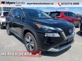 <b>HUD,  Moonroof,  Leather Seats,  Navigation,  PowerLiftgate!</b><br> <br>  Compare at $43455 - KANATA NISSAN PRICE is just $40995! <br> <br>   The Rogue is built to serve as a well-rounded crossover, with rugged design, a comfortable ride and modern interior tech. This  2023 Nissan Rogue is fresh on our lot in Kanata. Its  black in colour  . It has an automatic transmission and is powered by a  201HP 1.5L 3 Cylinder Engine. <br> <br> Our Rogues trim level is Platinum. This Platinum Rogue has it all with heated quilted leather seats with memory settings, a heads up display, interior accent lighting, Bose premium audio, and a wireless charger. Additional features include a dual panel panoramic moonroof, navigation, wi-fi, remote start, motion activated power liftgate, the Divide-N-hide cargo system, and Nissan Intelligent Key. Dial in adventure with the AWD terrain selector that keeps you rolling no matter the conditions. Go Rogue with ProPILOT Assist suite of active safety features like lane keep assist, blind spot intervention, 360 degree around view monitor, forward collision warning, traffic sign recognition, front and side sonar, and emergency braking with pedestrian detection. NissanConnect touchscreen infotainment with Apple CarPlay and Android Auto makes for an engaging experience. This vehicle has been upgraded with the following features: Hud,  Moonroof,  Leather Seats,  Navigation,  Powerliftgate,  Apple Carplay,  Android Auto. <br> <br/><br> Payments from <b>$659.36</b> monthly with $0 down for 84 months @ 8.99% APR O.A.C. ( Plus applicable taxes -  and licensing    ).  See dealer for details. <br> <br>*LIFETIME ENGINE TRANSMISSION WARRANTY NOT AVAILABLE ON VEHICLES WITH KMS EXCEEDING 140,000KM, VEHICLES 8 YEARS & OLDER, OR HIGHLINE BRAND VEHICLE(eg. BMW, INFINITI. CADILLAC, LEXUS...)<br> Come by and check out our fleet of 40+ used cars and trucks and 90+ new cars and trucks for sale in Kanata.  o~o