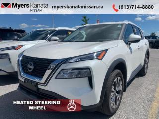 <b>Moonroof,  Apple CarPlay,  Android Auto,  Heated Seats,  Heated Steering Wheel!</b><br> <br>  Compare at $38155 - KANATA NISSAN PRICE is just $35995! <br> <br>   Capable of crossing over into every aspect of your life, this 2023 Rogue lets you stay focused on the adventure. This  2023 Nissan Rogue is fresh on our lot in Kanata. This  SUV has 28,759 kms. Its  white in colour  . It has an automatic transmission and is powered by a  201HP 1.5L 3 Cylinder Engine. <br> <br> Our Rogues trim level is SV Moonroof. Step up to this SV trim for the ProPILOT Assist suite of active safety features like lane keep assist, blind spot intervention, and the 360 degree around view monitor while the dual panel panoramic moonroof, wi-fi, remote start, and Nissan Intelligent Key provide next level comfort and convenience. Dial in adventure with the AWD terrain selector that keeps you rolling no matter the conditions. Go Rogue with driver assistance features like forward collision warning, emergency braking with pedestrian detection, lane departure warning, blind spot warning, high beam assist, driver alertness, and a rearview camera while heated seats, dual zone climate control, and a heated steering wheel bring amazing luxury. NissanConnect touchscreen infotainment with Apple CarPlay and Android Auto makes for an engaging experience. This vehicle has been upgraded with the following features: Moonroof,  Apple Carplay,  Android Auto,  Heated Seats,  Heated Steering Wheel,  Remote Start,  Aluminum Wheels. <br> <br/><br> Payments from <b>$578.94</b> monthly with $0 down for 84 months @ 8.99% APR O.A.C. ( Plus applicable taxes -  and licensing    ).  See dealer for details. <br> <br>*LIFETIME ENGINE TRANSMISSION WARRANTY NOT AVAILABLE ON VEHICLES WITH KMS EXCEEDING 140,000KM, VEHICLES 8 YEARS & OLDER, OR HIGHLINE BRAND VEHICLE(eg. BMW, INFINITI. CADILLAC, LEXUS...)<br> Come by and check out our fleet of 40+ used cars and trucks and 90+ new cars and trucks for sale in Kanata.  o~o