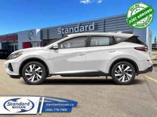 <b>Includes Block Heater, All Weather Mats, Rear Bumper Protector, and 5 Star Pkg.<br></b><br>  <br> <br>  With amazing tech and interior design, you can do more than carry passengers, you can host them in a comfy cabin. <br> <br>This 2024 Nissan Murano offers confident power, efficient usage of fuel and space, and an exciting exterior sure to turn heads. This uber popular crossover does more than settle for good enough. This Murano offers an airy interior that was designed to make every seating position one to enjoy. For a crossover that is more than just good looks and decent power, check out this well designed 2024 Murano. <br> <br> This pearl white SUV  has a cvt transmission and is powered by a  260HP 3.5L V6 Cylinder Engine.<br> <br> Our Muranos trim level is SL. This SL trim brings a dual panel panoramic moonroof, heated leather seats, motion activated power liftgate, remote start with intelligent climate control, memory settings, ambient interior lighting, and a heated steering wheel for added comfort along with intelligent cruise with distance pacing, intelligent Around View camera, and traffic sign recognition for even more confidence. Navigation and Bose Premium Audio are added to the NissanConnect touchscreen infotainment system featuring Android Auto, Apple CarPlay, and a ton more connectivity features. Forward collision warning, emergency braking with pedestrian detection, high beam assist, blind spot detection, and rear parking sensors help inspire confidence on the drive. This vehicle has been upgraded with the following features: Leather Seats,  Moonroof,  Navigation,  Memory Seats,  Power Liftgate,  Remote Start,  Heated Steering Wheel. <br><br> <br>To apply right now for financing use this link : <a href=https://www.standardnissan.ca/finance/apply-for-financing/ target=_blank>https://www.standardnissan.ca/finance/apply-for-financing/</a><br><br> <br/> Weve discounted this vehicle $1044. See dealer for details. <br> <br>Why buy from Standard Nissan in Swift Current, SK? Our dealership is owned & operated by a local family that has been serving the automotive needs of local clients for over 110 years! We rely on a reputation of fair deals with good service and top products. With your support, we are able to give back to the community. <br><br>Every retail vehicle new or used purchased from us receives our 5-star package:<br><ul><li>*Platinum Tire & Rim Road Hazzard Coverage</li><li>**Platinum Security Theft Prevention & Insurance</li><li>***Key Fob & Remote Replacement</li><li>****$20 Oil Change Discount For As Long As You Own Your Car</li><li>*****Nitrogen Filled Tires</li></ul><br>Buyers from all over have also discovered our customer service and deals as we deliver all over the prairies & beyond!#BetterTogether o~o
