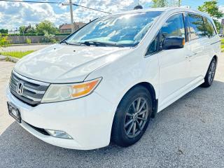2011 HONDA ODYSSEY TOURING WITH 292K!! FULLY LOADED! BACK-UP CAMERA! NAVIGATION! SUN-ROOF! HEATED SEATS! 8-SEATER! REAR ENTERTAINMENT SYSTEM! LEATHER INTERIOR, POWER WINDOWS, POWER LOCKS, POWER SEAT, XM SAT. RADIO, BLUETOOTH, AUX, USB, KEY-LESS ENTRY, ONTARIO VEHICLE, ONTARIO (NORMAL) WITH NO ACCIDENTS!EXCELLENT CONDITION, FULLY CERTIFIED. CALL AT 416-505-3554 VISIT US AT WWW.RAHMANMOTORS.COM RAHMAN MOTORS 1000 DUNDAS ST EAST. MISSISSAUGA, L4Y2B8 **PLEASE CALL IN ADVANCE TO CHECK AVAILABILITY**