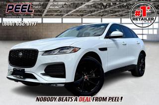 2023 JAGUAR F-PACE P250 | FUJI WHITE | CARAWAY TAN PERFORATED LEATHER | BLACK EXTERIOR PACKAGE | PANO SUNROOF | MERIDIAN SOUND | HEATED & VENTED LEATHER | WIRELESS CHARGING | WIRELESS APPLE CARPLAY/ANDROID AUTO | KEYLESS ENTRY | BLIND SPOT | 360 CAMERA | POWER TAILGATE | 2 SETS WHEELS/TIRES

One Owner Clean Carfax

BEST VALUE F-PACE IN CANADA

We have a fantastic selection of freshly traded vehicles ready for anyone looking to SAVE BIG $$$!!! Over 7 acres and 1000 New & Used vehicles in inventory!

WE TAKE ALL TRADES & CREDIT. WE SHIP ANYWHERE IN CANADA! OUR TEAM IS READY TO SERVE YOU 7 DAYS! COME SEE WHY NOBODY BEATS A DEAL FROM PEEL! Your Source for ALL make and models used cars and trucks
______________________________________________________

*FREE CarFax (click the link above to check it out at no cost to you!)*

*FULLY CERTIFIED! (Have you seen some of these other dealers stating in their advertisements that certification is an additional fee? NOT HERE! Our certification is already included in our low sale prices to save you more!)

______________________________________________________

Have you followed us on YouTube, Instagram and TikTok yet? We have Monthly giveaways to Subscribers!

Serving, Toronto, Mississauga, Oakville, Hamilton, Niagara, Kingston, Oshawa, Ajax, Markham, Brampton, Barrie, Vaughan, Parry Sound, Sudbury, Sault Ste. Marie and Northern Ontario! We have nearly 1000 new and used vehicles available to choose from.

Peel Chrysler in Mississauga, Ontario serves and delivers to buyers from all corners of Ontario and Canada including Toronto, Oakville, North York, Richmond Hill, Ajax, Hamilton, Niagara Falls, Brampton, Thornhill, Scarborough, Vaughan, London, Windsor, Cambridge, Kitchener, Waterloo, Brantford, Sarnia, Pickering, Huntsville, Milton, Woodbridge, Maple, Aurora, Newmarket, Orangeville, Georgetown, Stouffville, Markham, North Bay, Sudbury, Barrie, Sault Ste. Marie, Parry Sound, Bracebridge, Gravenhurst, Oshawa, Ajax, Kingston, Innisfil and surrounding areas. On our website www.peelchrysler.com, you will find a vast selection of new vehicles including the new and used Ram 1500, 2500 and 3500. Chrysler Grand Caravan, Chrysler Pacifica, Jeep Cherokee, Wrangler and more. All vehicles are priced to sell. We deliver throughout Canada. website or call us 1-866-652-6197. 

All advertised prices are for cash sale only. Optional Finance and Lease terms are available. A Loan Processing Fee of $499 may apply to facilitate selected Finance or Lease options. If opting to trade an encumbered vehicle towards a purchase and require Peel Chrysler to facilitate a lien payout on your behalf, a Lien Payout Fee of $299 may apply. Contact us for details. Peel Chrysler Pre-Owned Vehicles come standard with only one key.