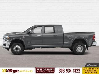 <b>Tow Hitch,  Cargo Box Lights,  Rear Camera,  Streaming Audio,  Push Button Start!</b><br> <br> We sell high quality used cars, trucks, vans, and SUVs in Saskatoon and surrounding area.<br> <br>   According to Edmunds.com, the Ram 3500 is a top pick in the heavy-duty truck segment thanks to its refined interior, forgiving ride, and tremendous towing and hauling capabilities. This  2021 Ram 3500 is for sale today. <br> <br>This 2021 Ram 3500 Heavy Duty delivers exactly what you need: superior capability and exceptional levels of comfort, all backed with proven reliability and durability. Whether youre in the commercial sector or looking at serious recreational towing and hauling, this Ram 3500 HD is ready for any task. This  sought after diesel crew cab 4X4 pickup  has 159,837 kms. Its  silver in colour  . It has a 8 speed automatic transmission and is powered by a Cummins 400HP 6.7L Straight 6 Cylinder Engine.  <br> <br> Our 3500s trim level is Big Horn. This Ram 3500 is equipped with the Big Horn package and offers excellent features and a hard working attitude. This workhorse comes with chrome and body colored exterior accents, power heated trailer-tow mirrors, Uconnect touchscreen with wireless streaming audio, Keyless Go with push button start, cruise control, cargo box lights, a class V hitch receiver with a trailer brake controller, a handy rear view camera and a tough HD suspension that is designed to handle whatever you can throw at it! This vehicle has been upgraded with the following features: Tow Hitch,  Cargo Box Lights,  Rear Camera,  Streaming Audio,  Push Button Start,  Cruise Control,  Proximity Key. <br> To view the original window sticker for this vehicle view this <a href=http://www.chrysler.com/hostd/windowsticker/getWindowStickerPdf.do?vin=3C63R3LL2MG617323 target=_blank>http://www.chrysler.com/hostd/windowsticker/getWindowStickerPdf.do?vin=3C63R3LL2MG617323</a>. <br/><br> <br>To apply right now for financing use this link : <a href=https://www.villageauto.ca/car-loan/ target=_blank>https://www.villageauto.ca/car-loan/</a><br><br> <br/><br> Buy this vehicle now for the lowest bi-weekly payment of <b>$327.03</b> with $0 down for 96 months @ 5.99% APR O.A.C. ( Plus applicable taxes -  Plus applicable fees   ).  See dealer for details. <br> <br><br> Village Auto Sales has been a trusted name in the Automotive industry for over 40 years. We have built our reputation on trust and quality service. With long standing relationships with our customers, you can trust us for advice and assistance on all your motoring needs. </br>

<br> With our Credit Repair program, and over 250 well-priced vehicles in stock, youll drive home happy, and thats a promise. We are driven to ensure the best in customer satisfaction and look forward working with you. </br> o~o