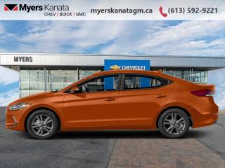 <b>Heated Seats,  Rear View Camera,  Heated Steering Wheel,  Bluetooth,  Blind Spot Detection!</b><br> <br>     This  2018 Hyundai Elantra is for sale today in Kanata. <br> <br>Built to be stronger yet lighter, more powerful and much more fuel efficient, this new 2018 Hyundai Elantra is the award-winning compact that delivers refined quality and comfort above all. With a stylish aerodynamic design and excellent performance, this Elantra stands out as a leader in its competitive class. This  sedan has 72,000 kms. Its  orange in colour  . It has an automatic transmission and is powered by a  147HP 2.0L 4 Cylinder Engine. <br> <br> Our Elantras trim level is GL. The 2018 Hyundai Elantra has proven to be a small compact that can be highly sophisticated and stylish at the same time. The GL trim comes standard with features and options such as speed sensing steering, stylish aluminum wheels, power heated side mirrors with turn signal indicators, 6 speaker audio system with iPod and USB connectivity, Bluetooth, 7 inch touch screen, Apple CarPlay, Android Auto, heated front bucket seats, power front and rear windows, heated leather or metal look steering wheel, remote keyless entry with illuminated entry, air conditioning, cruise control, front map lights, perimeter alarm, air filtration, tire specific low pressure warning, blind spot sensor, rear collision alert, back up camera and an abundance of other safety features. This vehicle has been upgraded with the following features: Heated Seats,  Rear View Camera,  Heated Steering Wheel,  Bluetooth,  Blind Spot Detection. <br> <br>To apply right now for financing use this link : <a href=https://www.myerskanatagm.ca/finance/ target=_blank>https://www.myerskanatagm.ca/finance/</a><br><br> <br/><br>Price is plus HST and licence only.<br> Book a test drive today at myerskanatagm.ca<br>*LIFETIME ENGINE TRANSMISSION WARRANTY NOT AVAILABLE ON VEHICLES WITH KMS EXCEEDING 140,000KM, VEHICLES 8 YEARS & OLDER, OR HIGHLINE BRAND VEHICLE(eg. BMW, INFINITI. CADILLAC, LEXUS...)<br> Come by and check out our fleet of 30+ used cars and trucks and 130+ new cars and trucks for sale in Kanata.  o~o